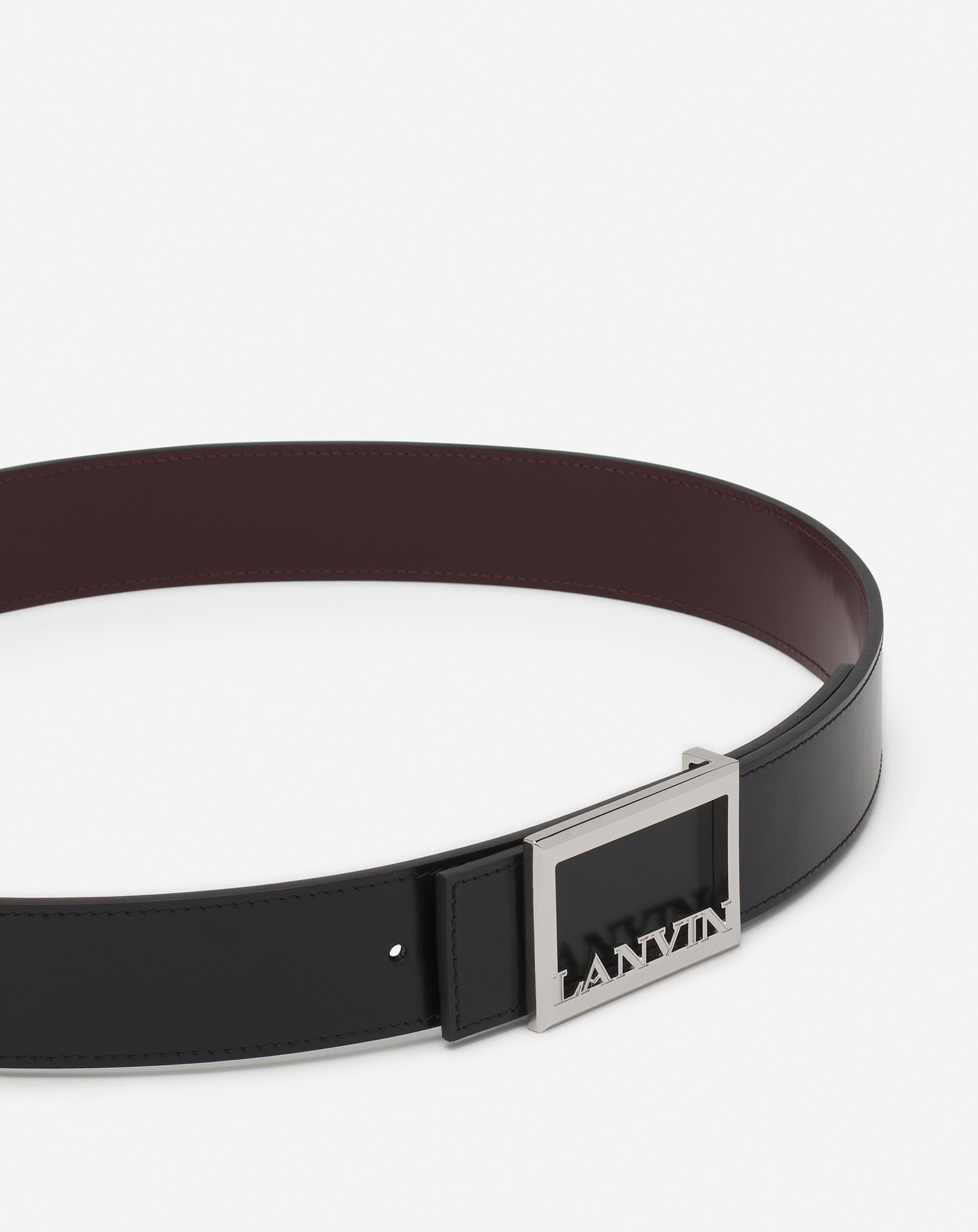 CEINTURE RÉVERSIBLE LANVIN SIGNATURE EN CUIR