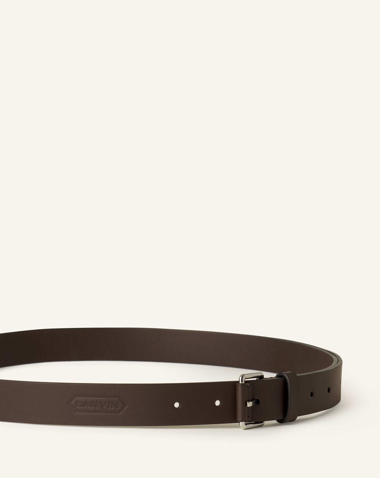 CEINTURE COMPAGNON EN CUIR MARRON