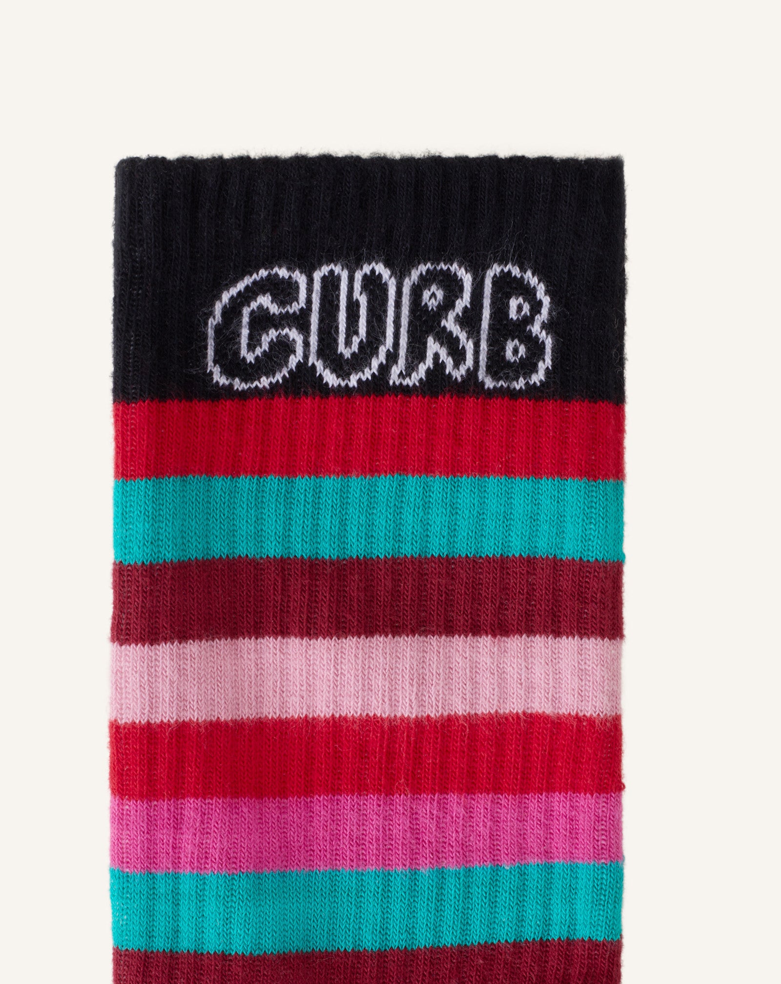 CHAUSSETTES RAYÉES CURB EN COTON