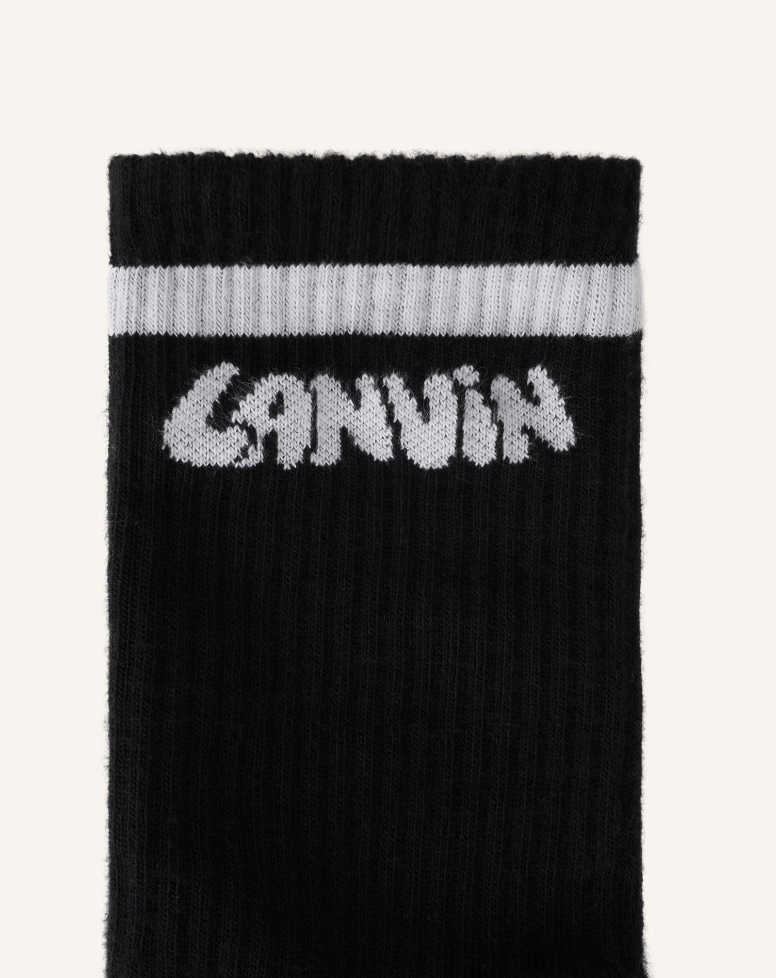 CHAUSSETTES GRAFITTI LANVIN EN COTON NOIR