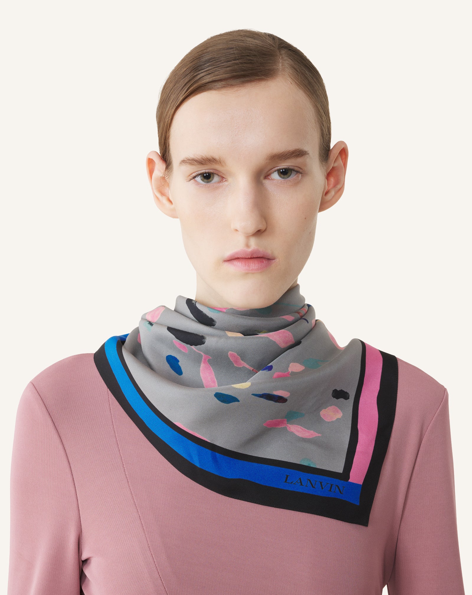 FOULARD EN SOIE DROP COLOR