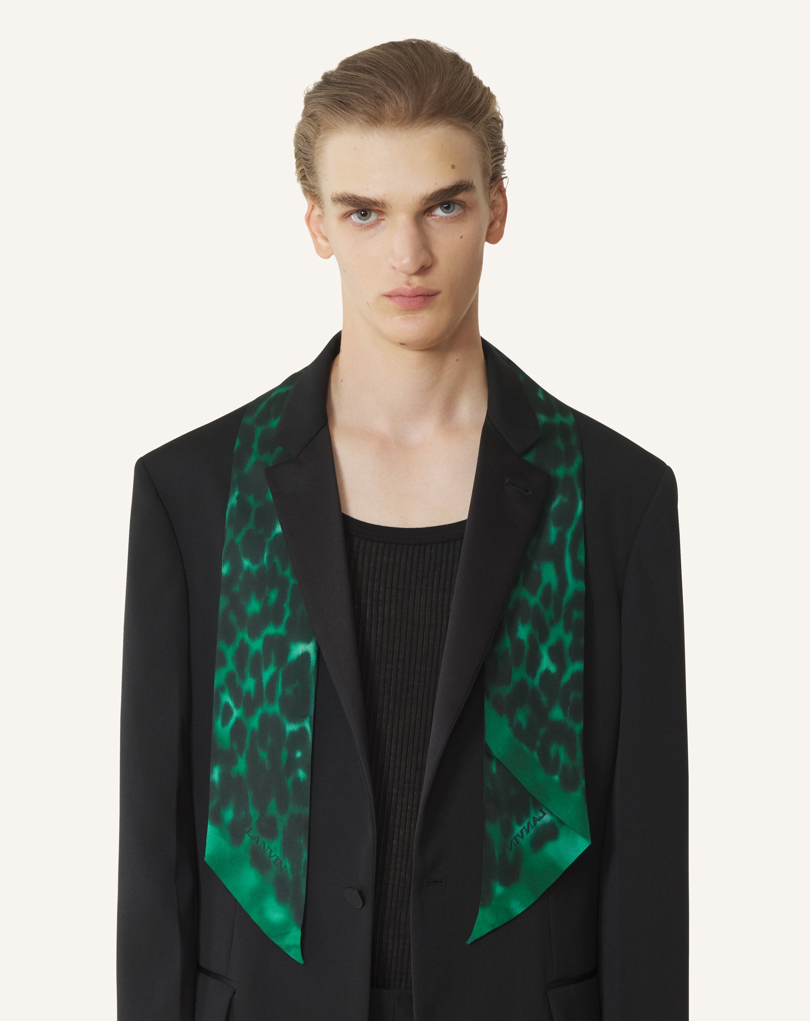 BANDEAU EN SOIE IMPRIMÉ LÉOPARD