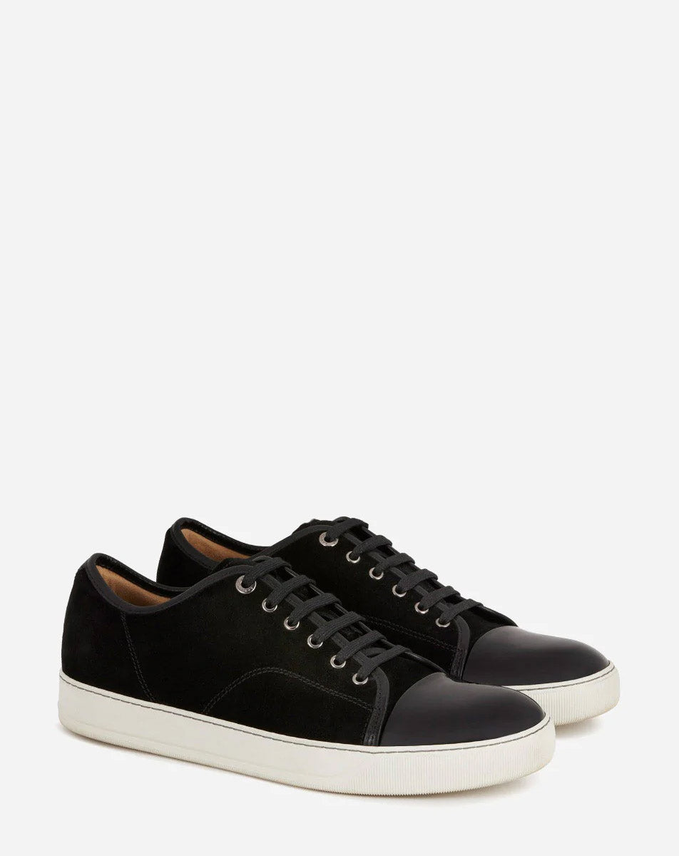 SNEAKERS DBB1 EN DAIM ET CUIR VERNI