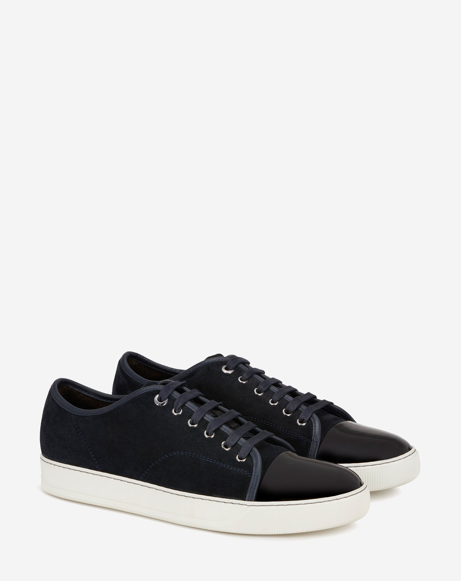 SNEAKERS DBB1 EN SUEDE ET CUIR VERNIS BLEU
