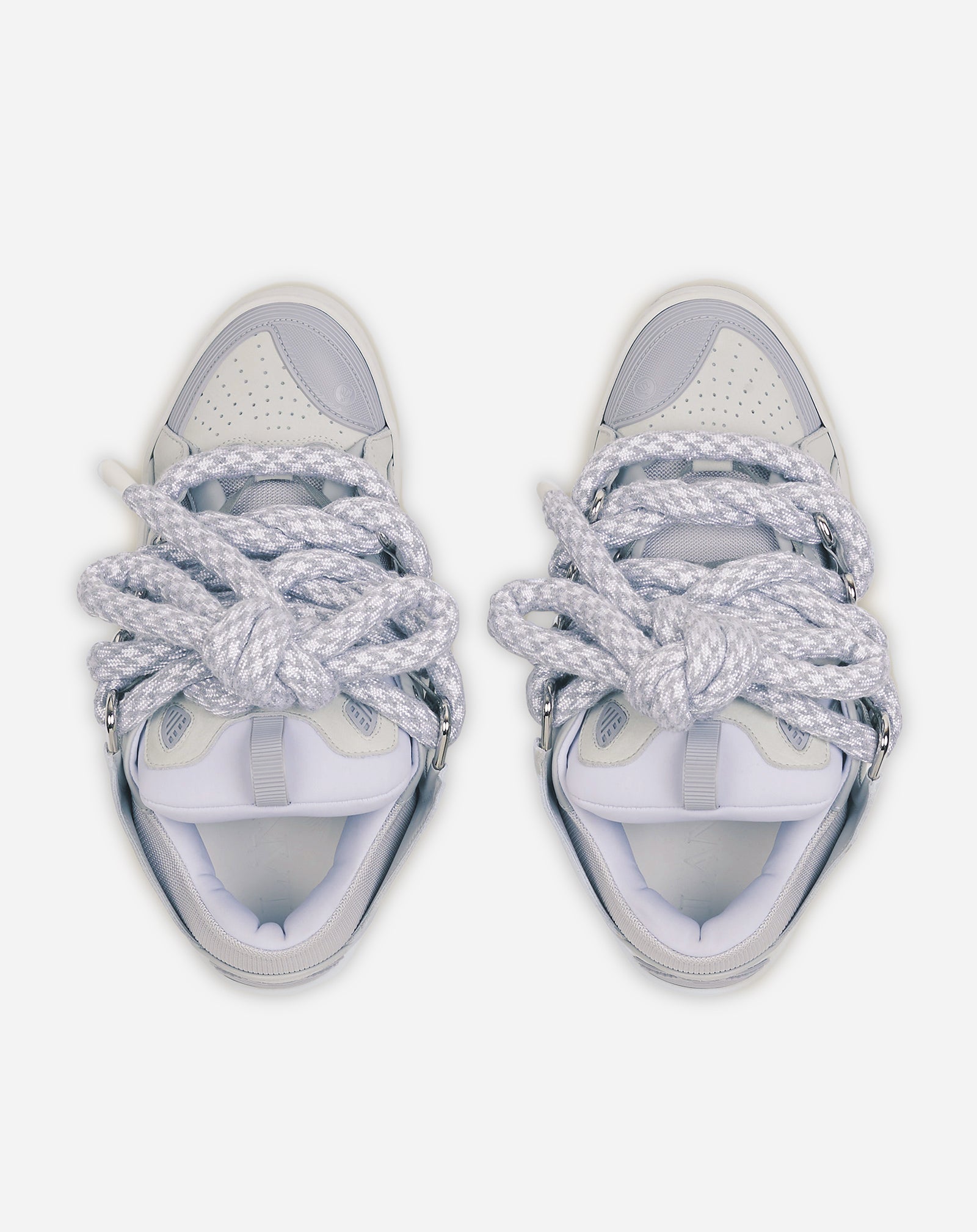 SNEAKERS CURB EN CUIR LACETS SNAKE