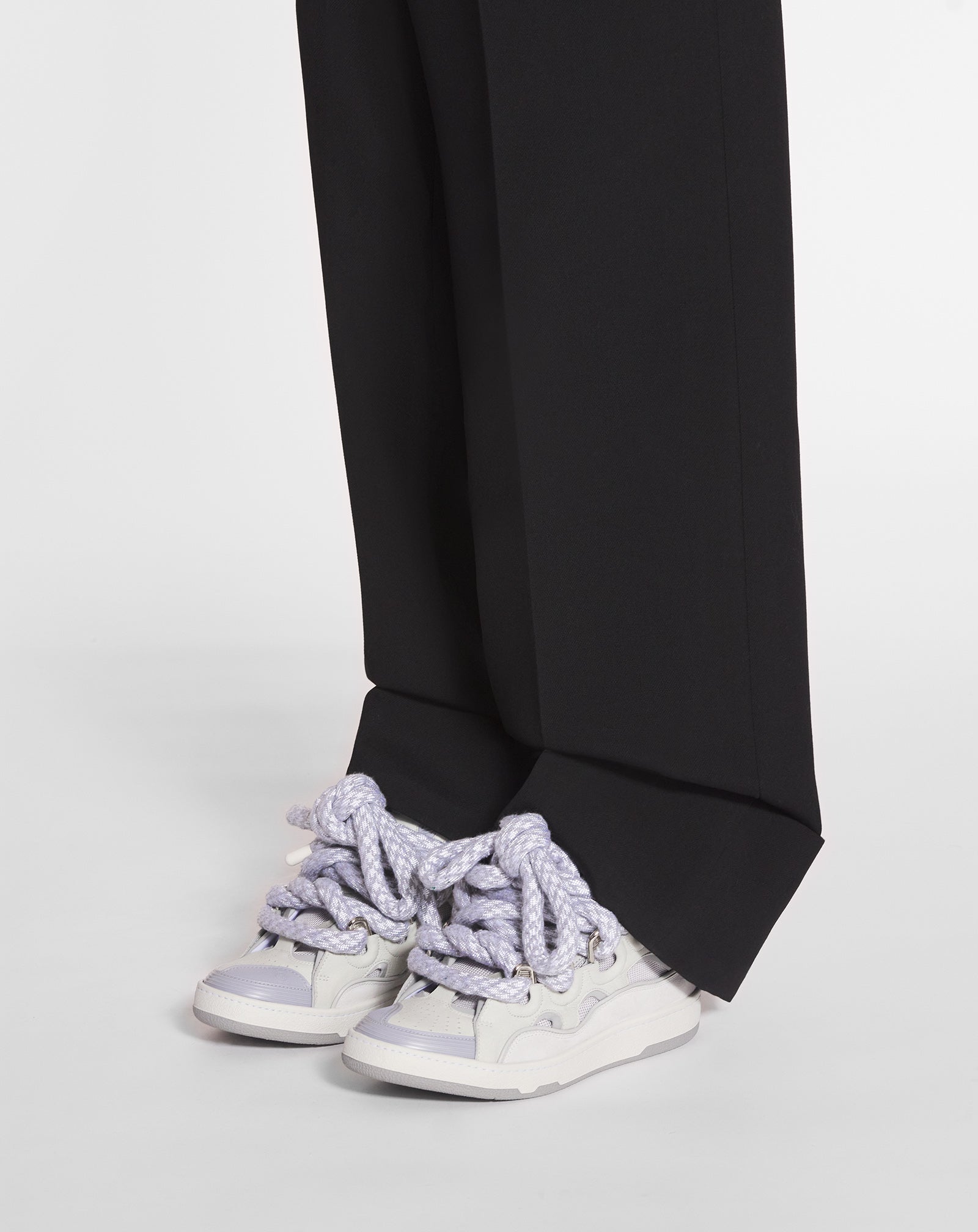SNEAKERS CURB EN CUIR LACETS SNAKE
