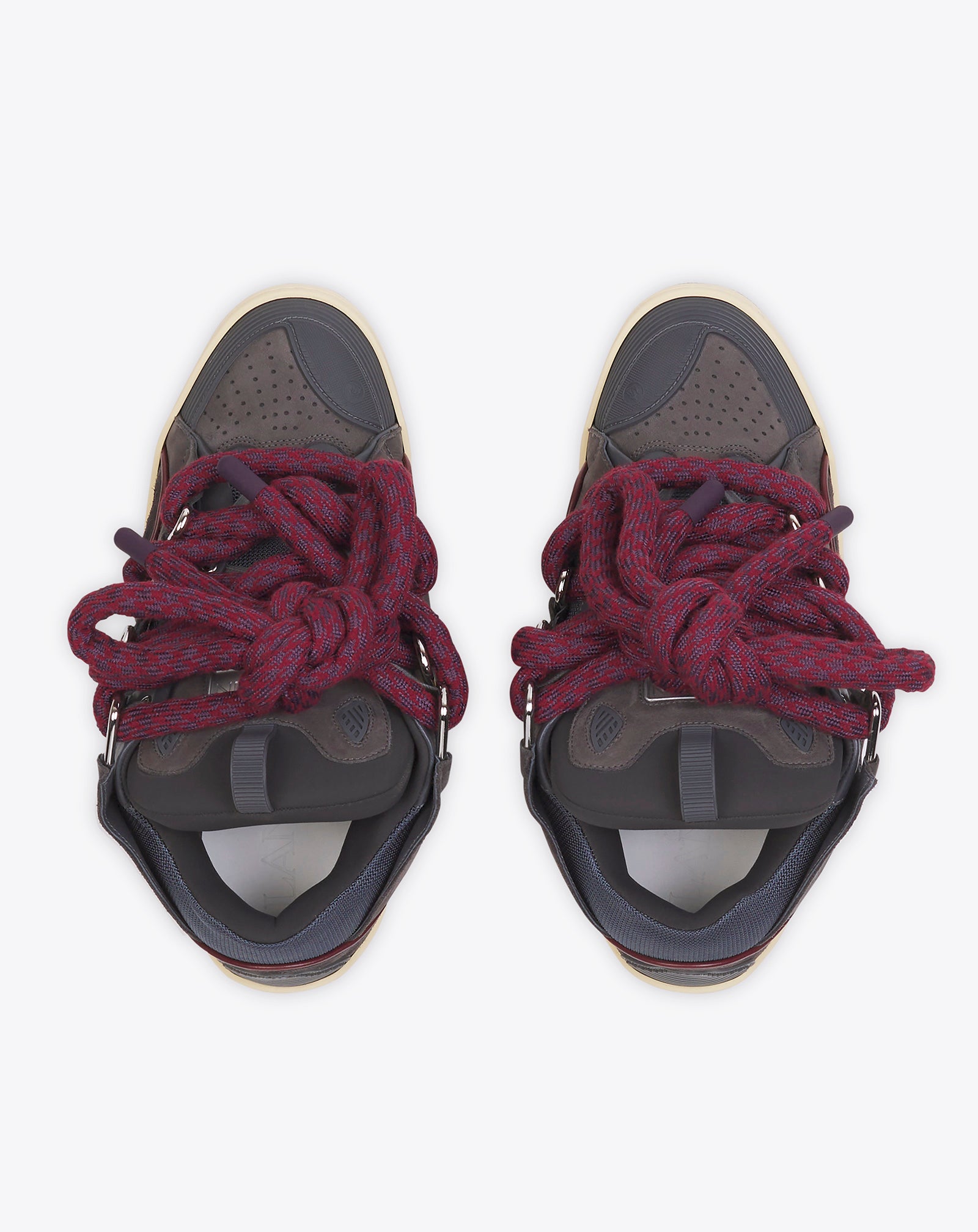 SNEAKERS CURB EN CUIR LACETS SNAKE