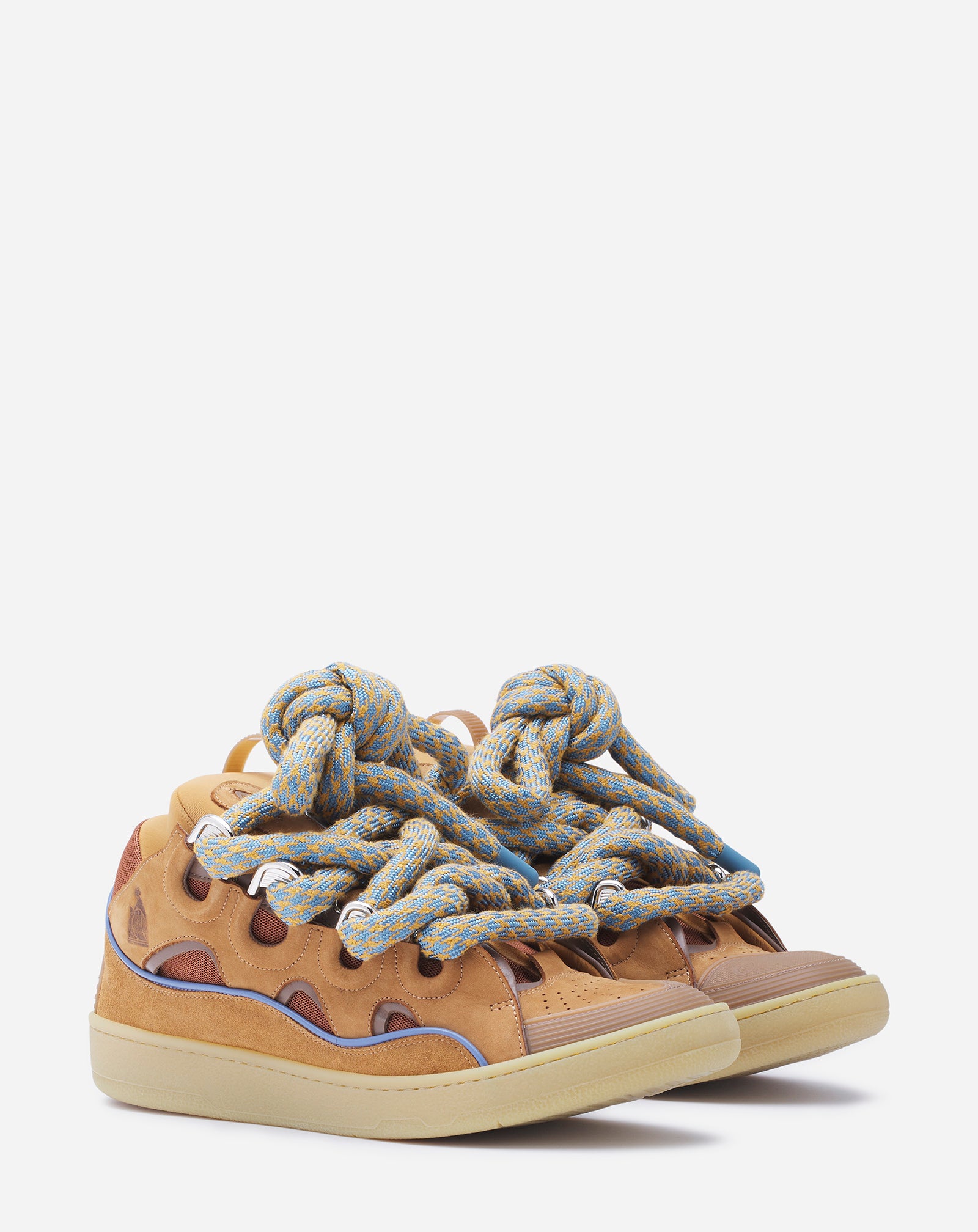 SNEAKERS CURB EN CUIR LACETS SNAKE