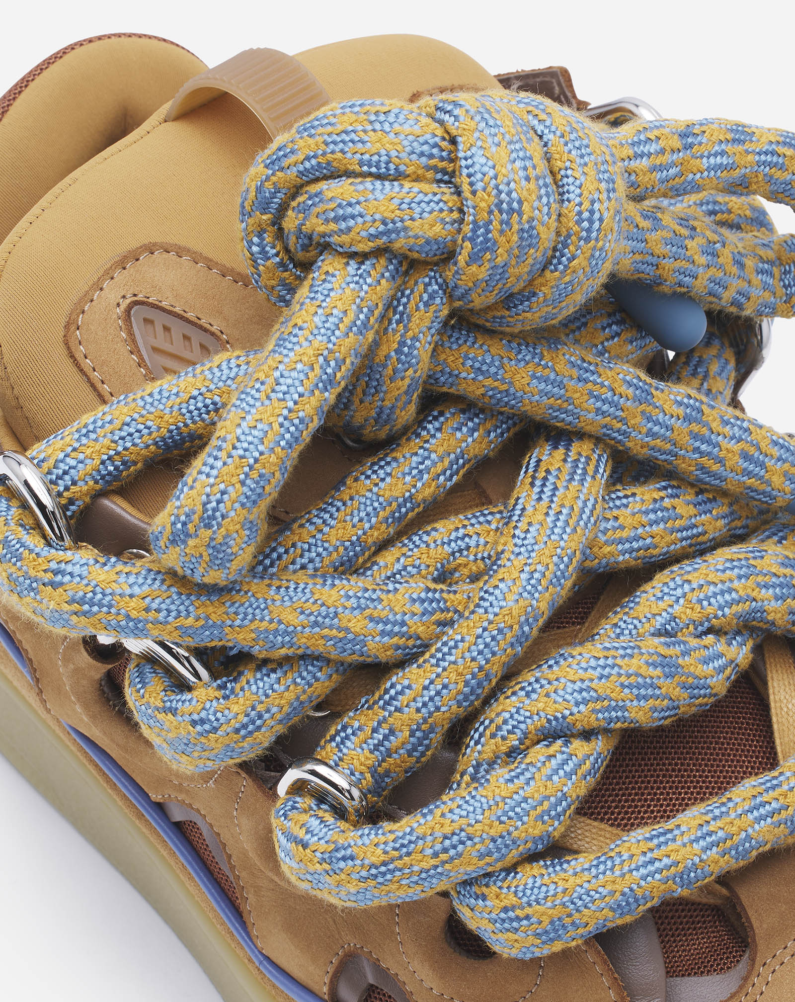 SNEAKERS CURB EN CUIR LACETS SNAKE