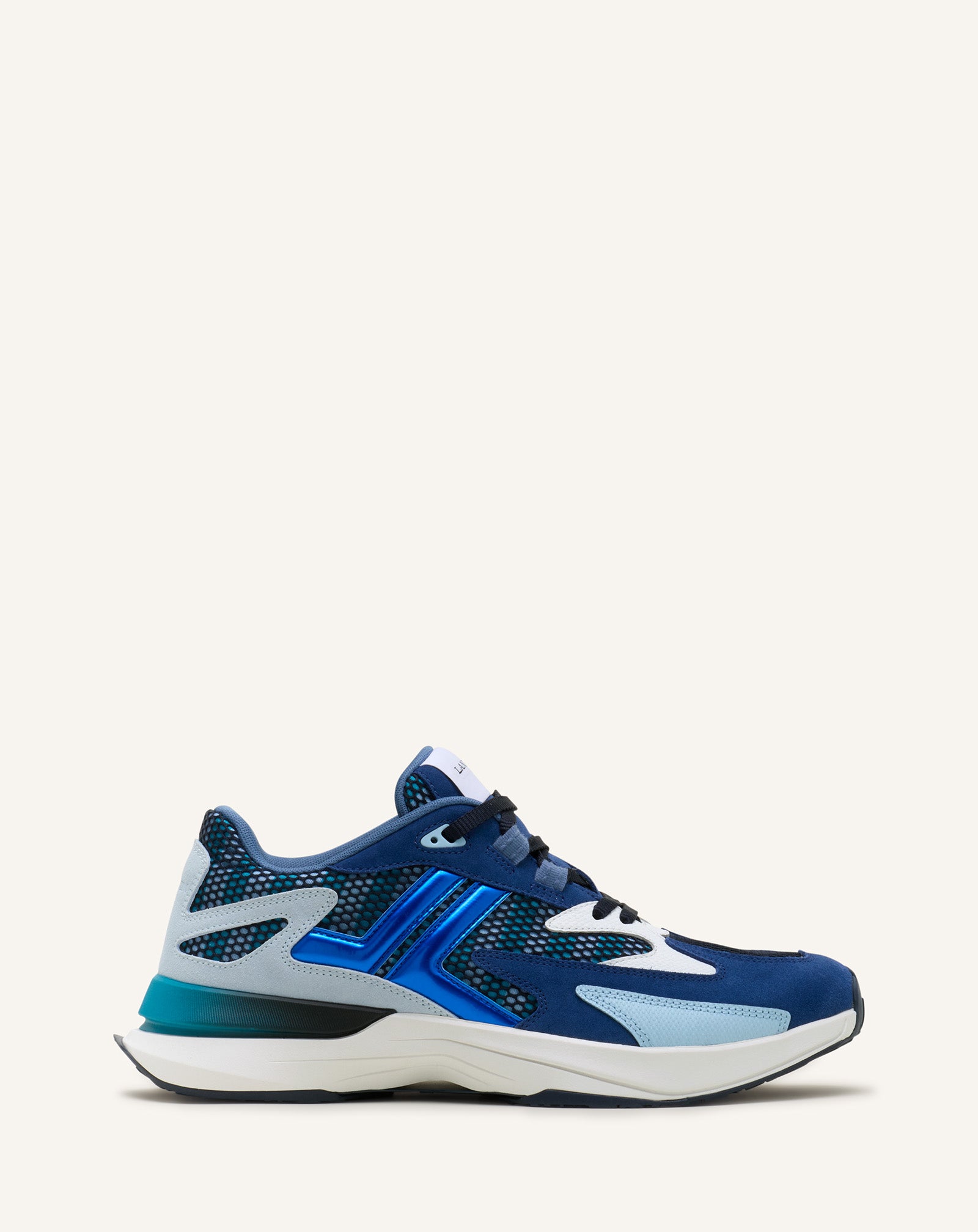 SNEAKERS JLA EN MESH ET CUIR MÉTALLISÉ