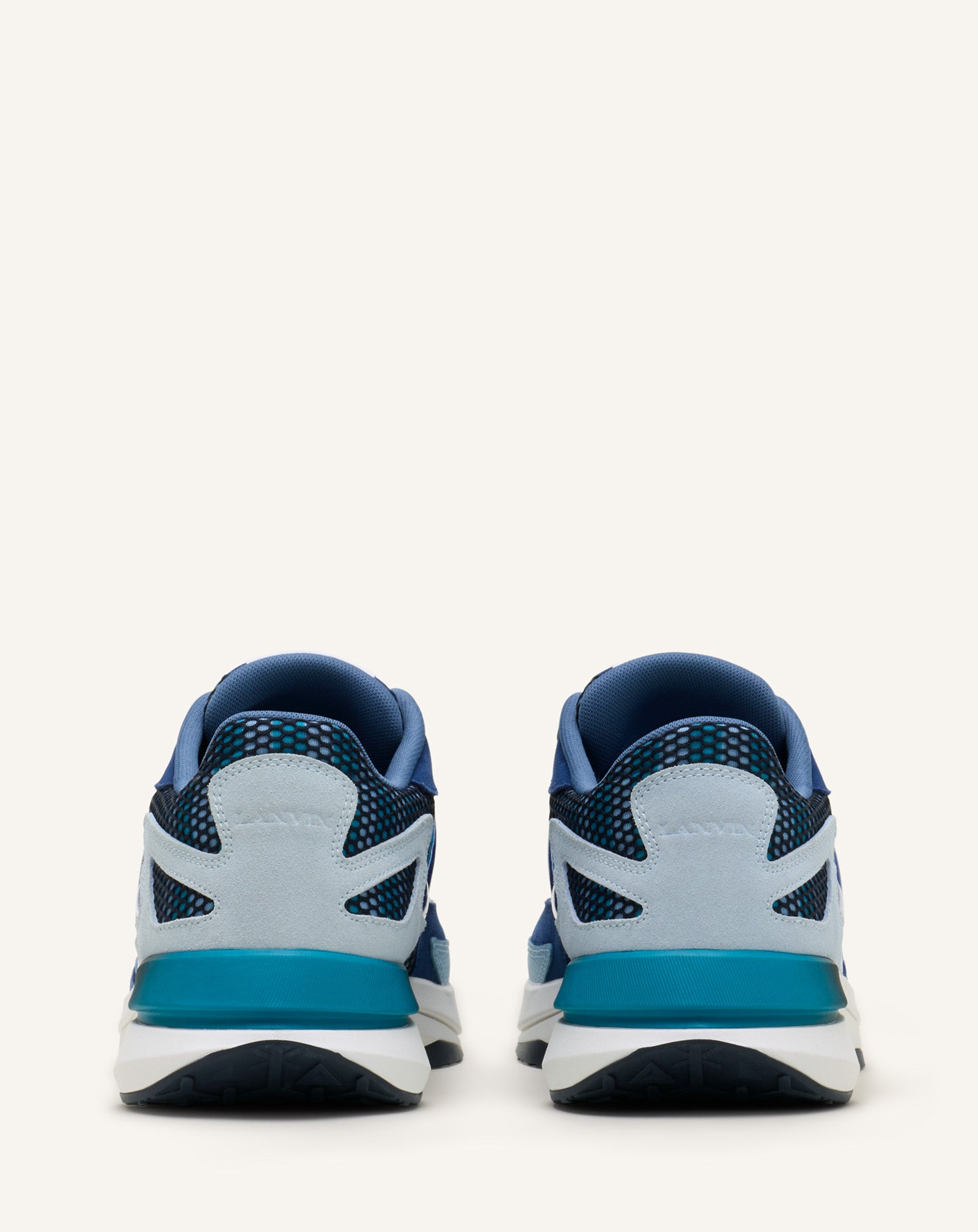 SNEAKERS JLA EN MESH ET CUIR MÉTALLISÉ