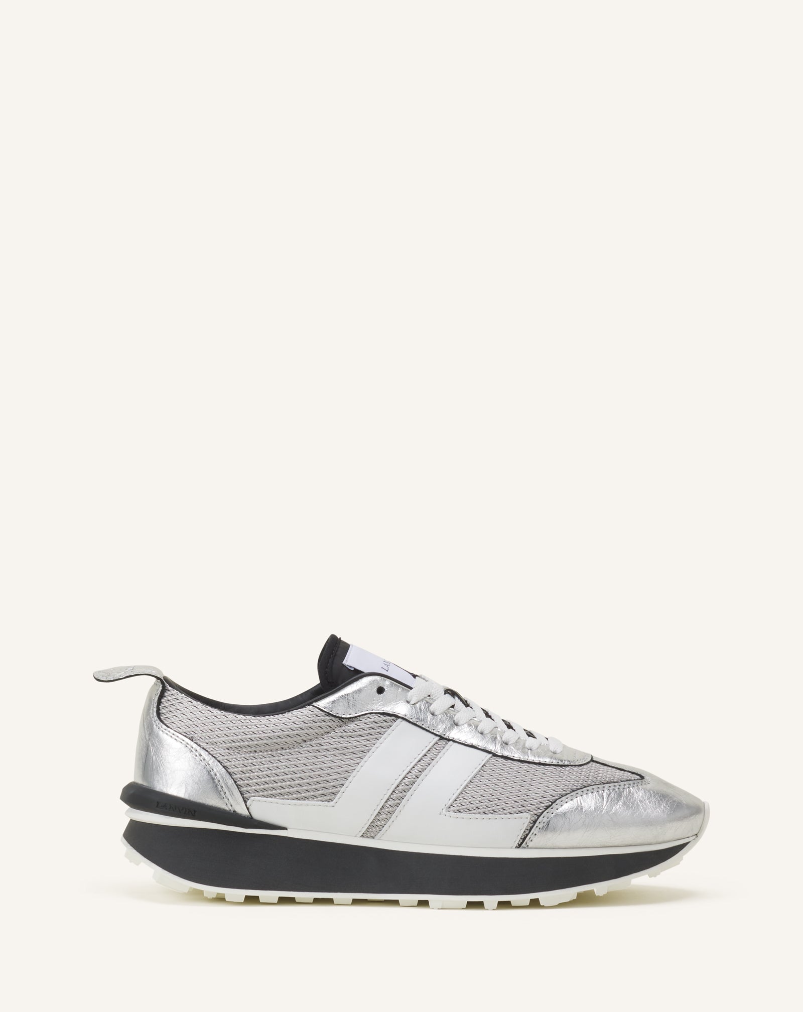 SNEAKERS BUMPR EN CUIR METALLISE FROISSE