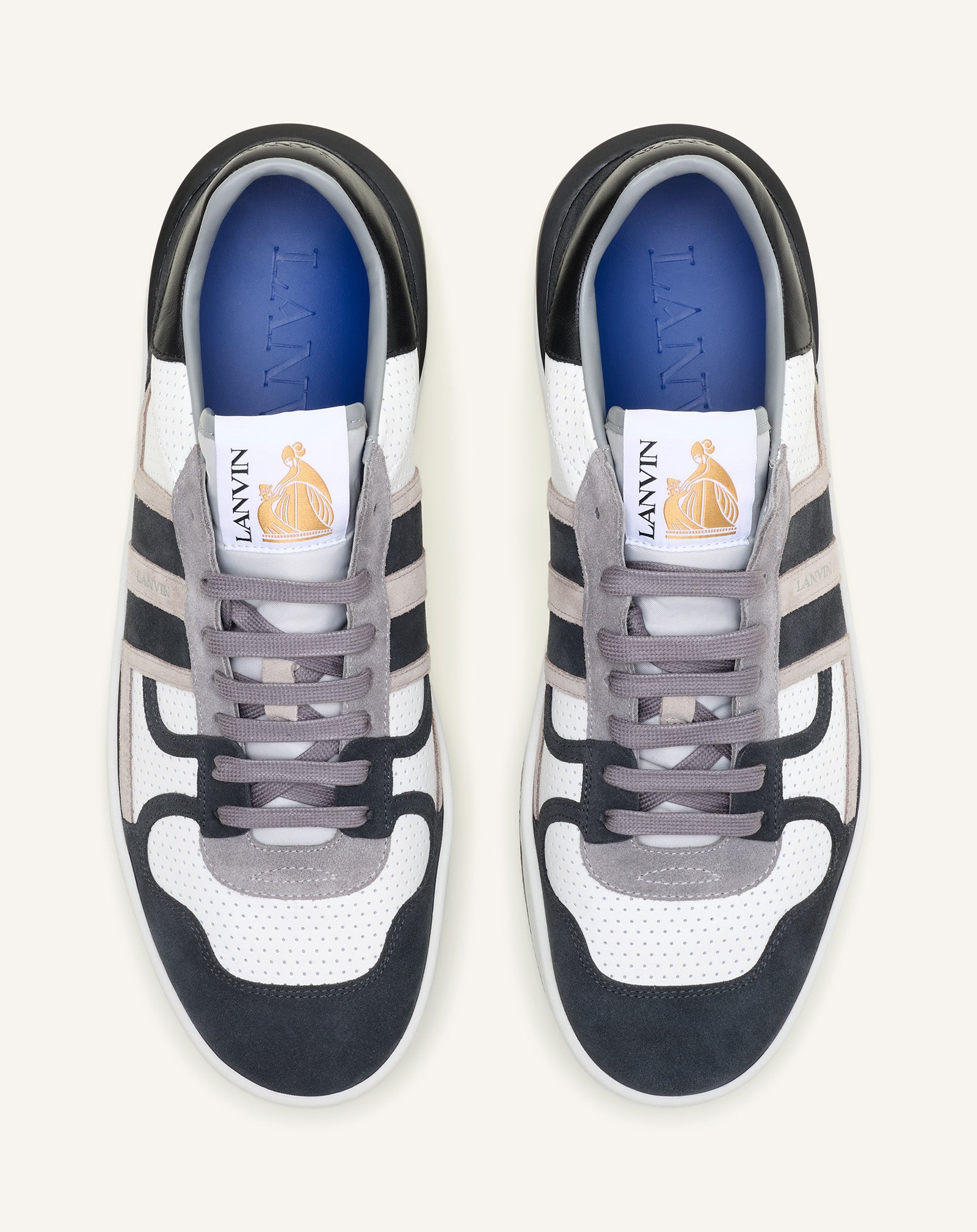 SNEAKERS CLAY EN CUIR PERFORÉ ET SUÈDE