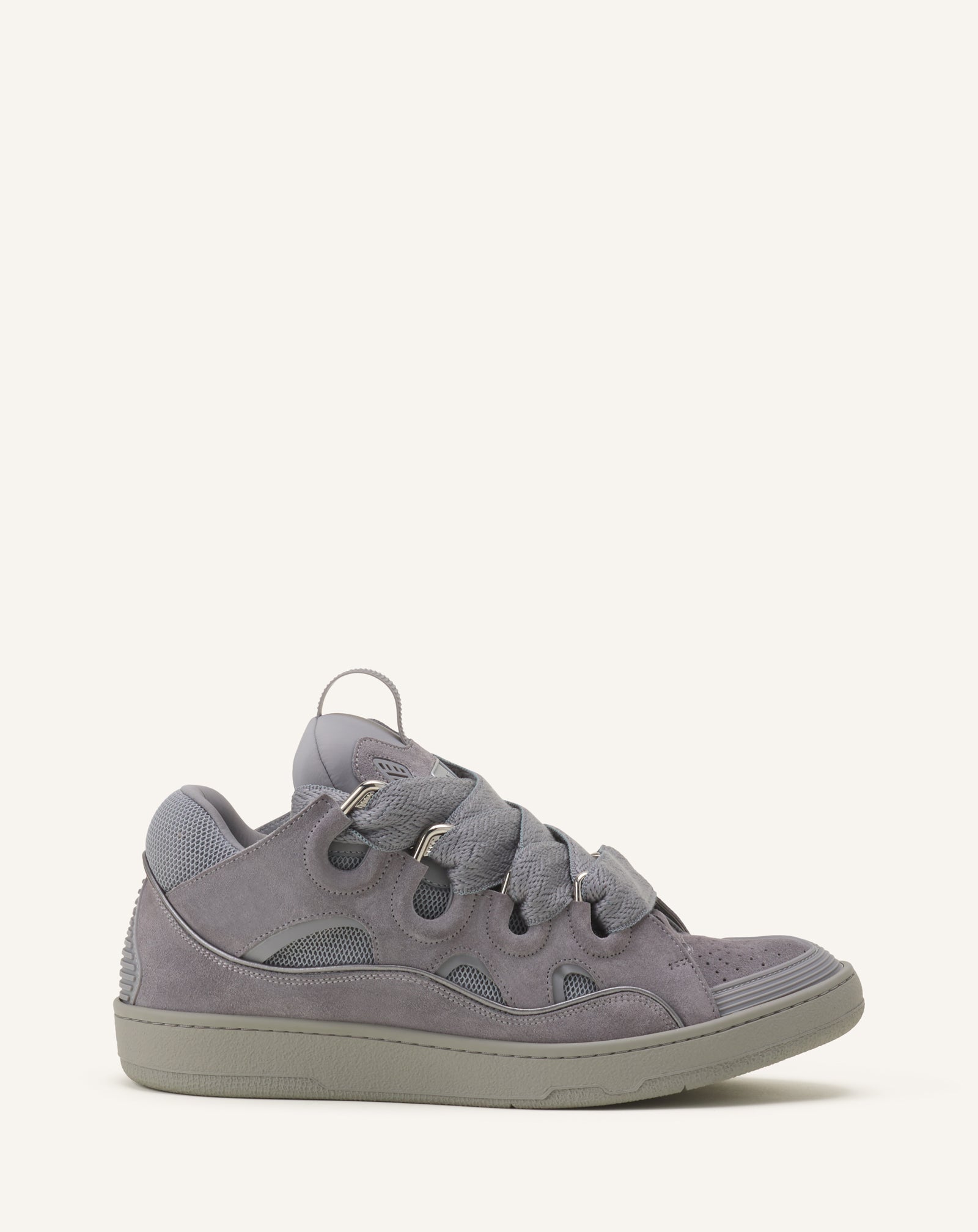 SNEAKERS CURBS EN SUEDE MONOCOLOR
