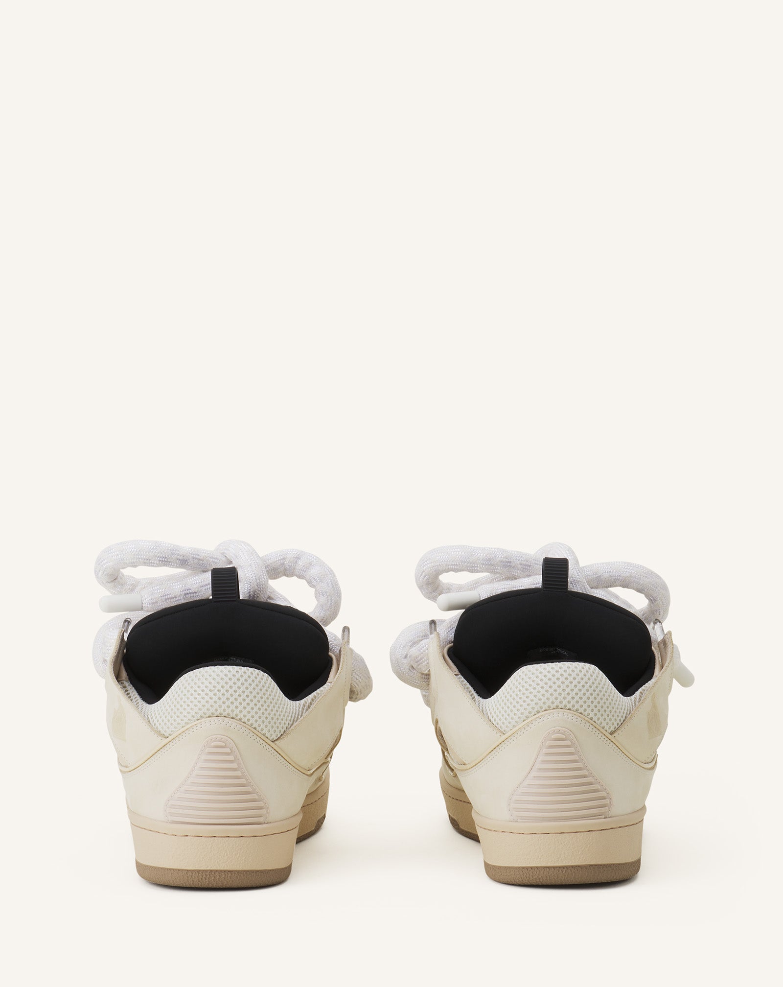 SNEAKERS CURB EN CUIR LACETS SNAKE