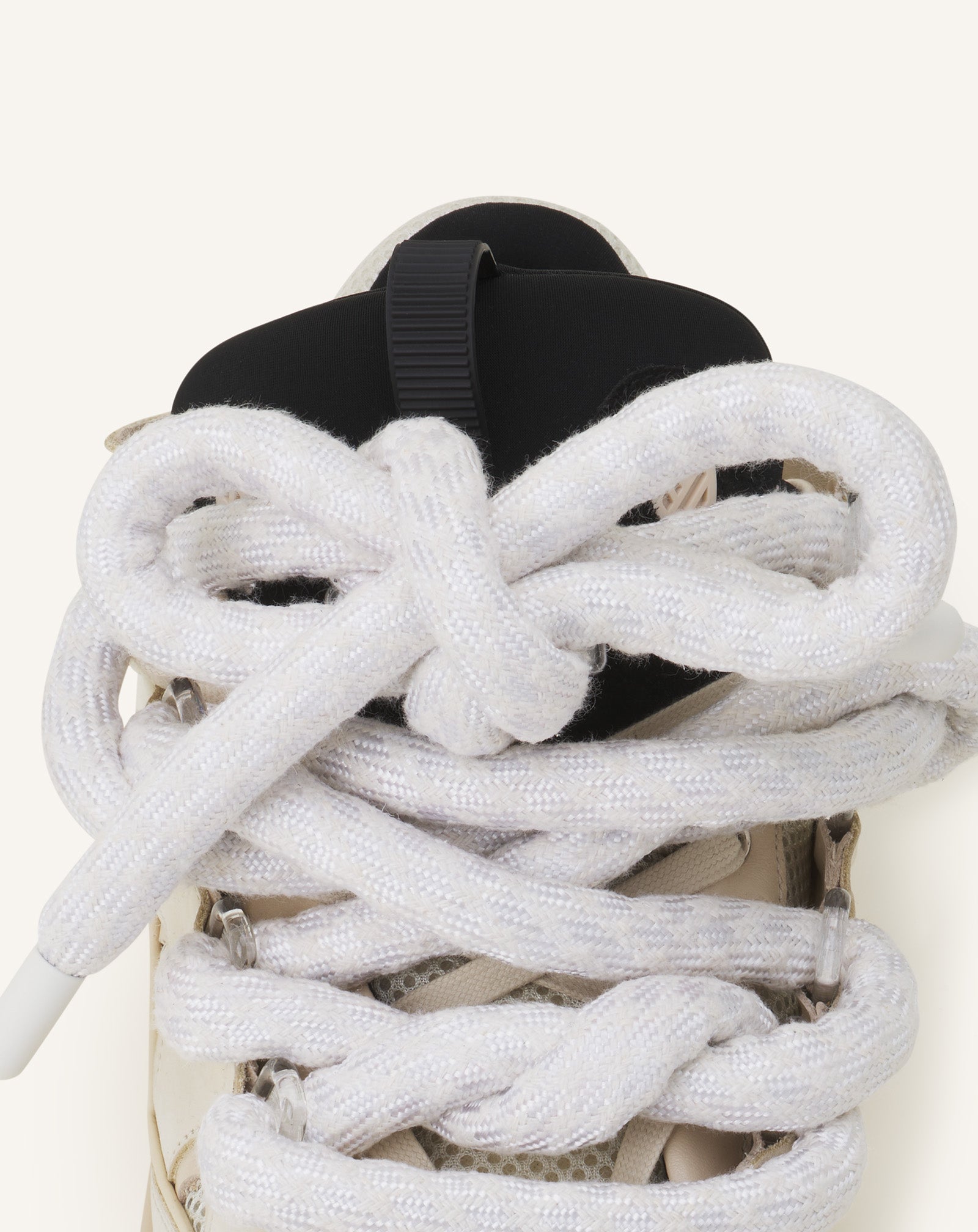 SNEAKERS CURB EN CUIR LACETS SNAKE