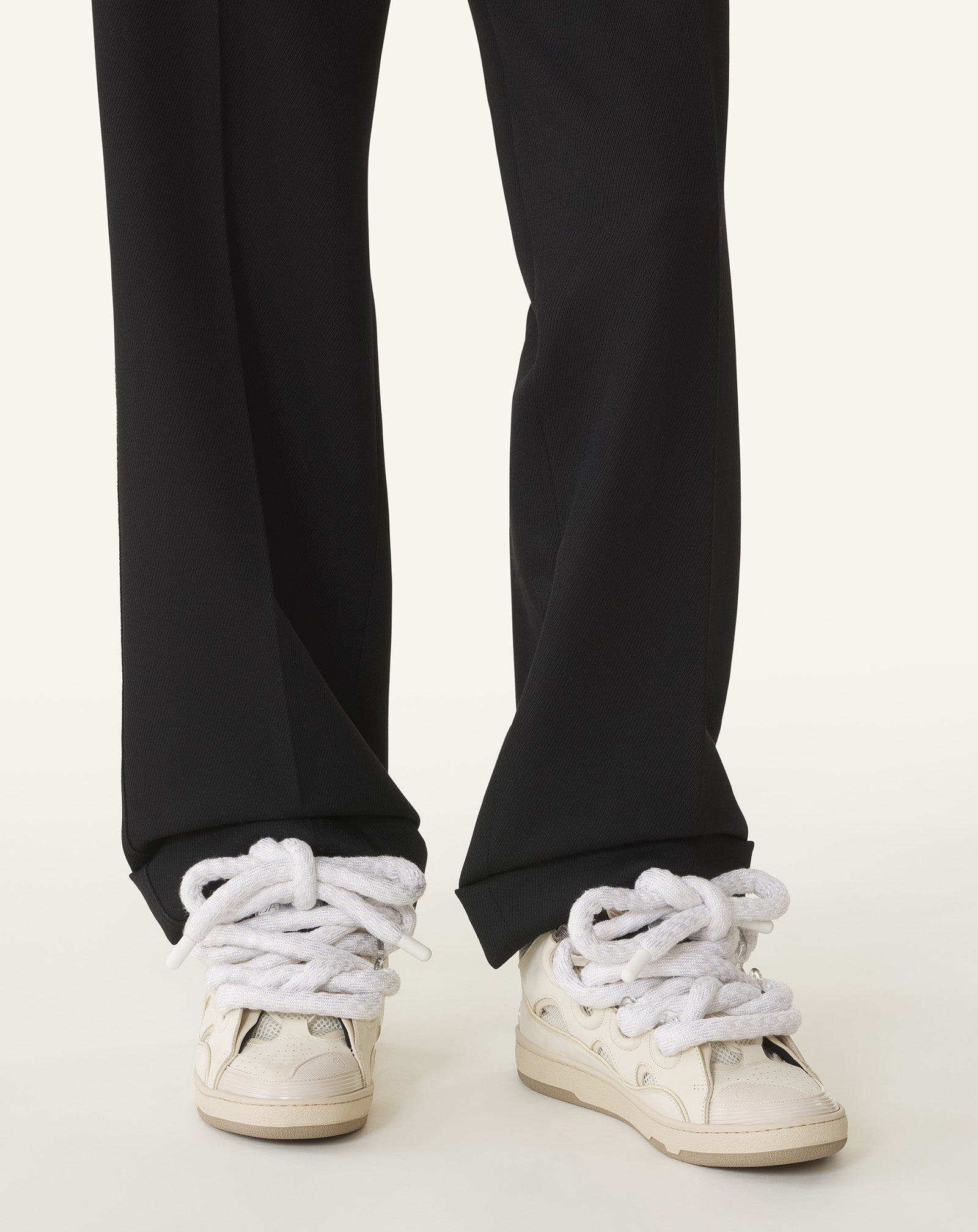 SNEAKERS CURB EN CUIR LACETS SNAKE