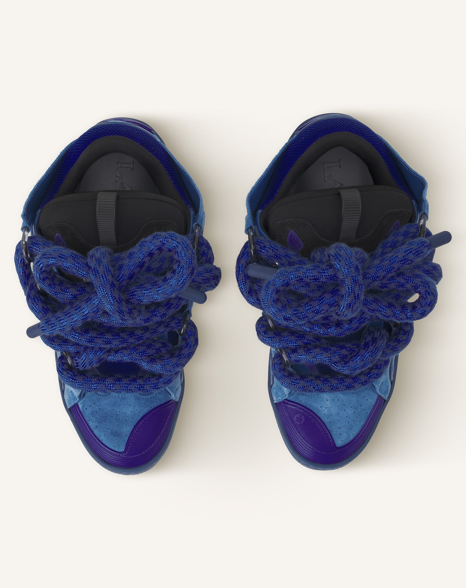 SNEAKERS CURB EN CUIR LACETS SNAKE