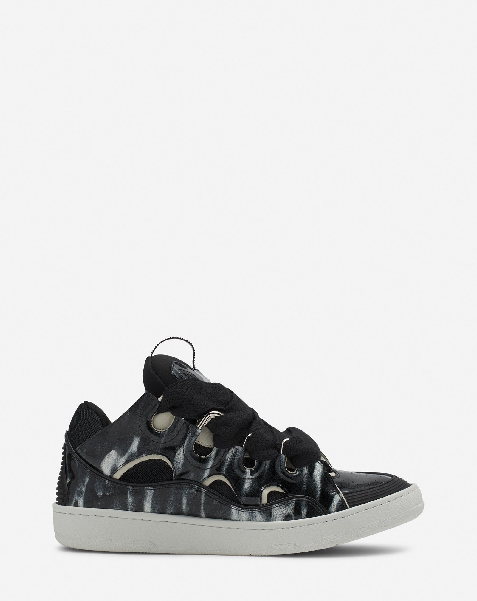 SNEAKERS CURB EN CUIR À PAILLETTES