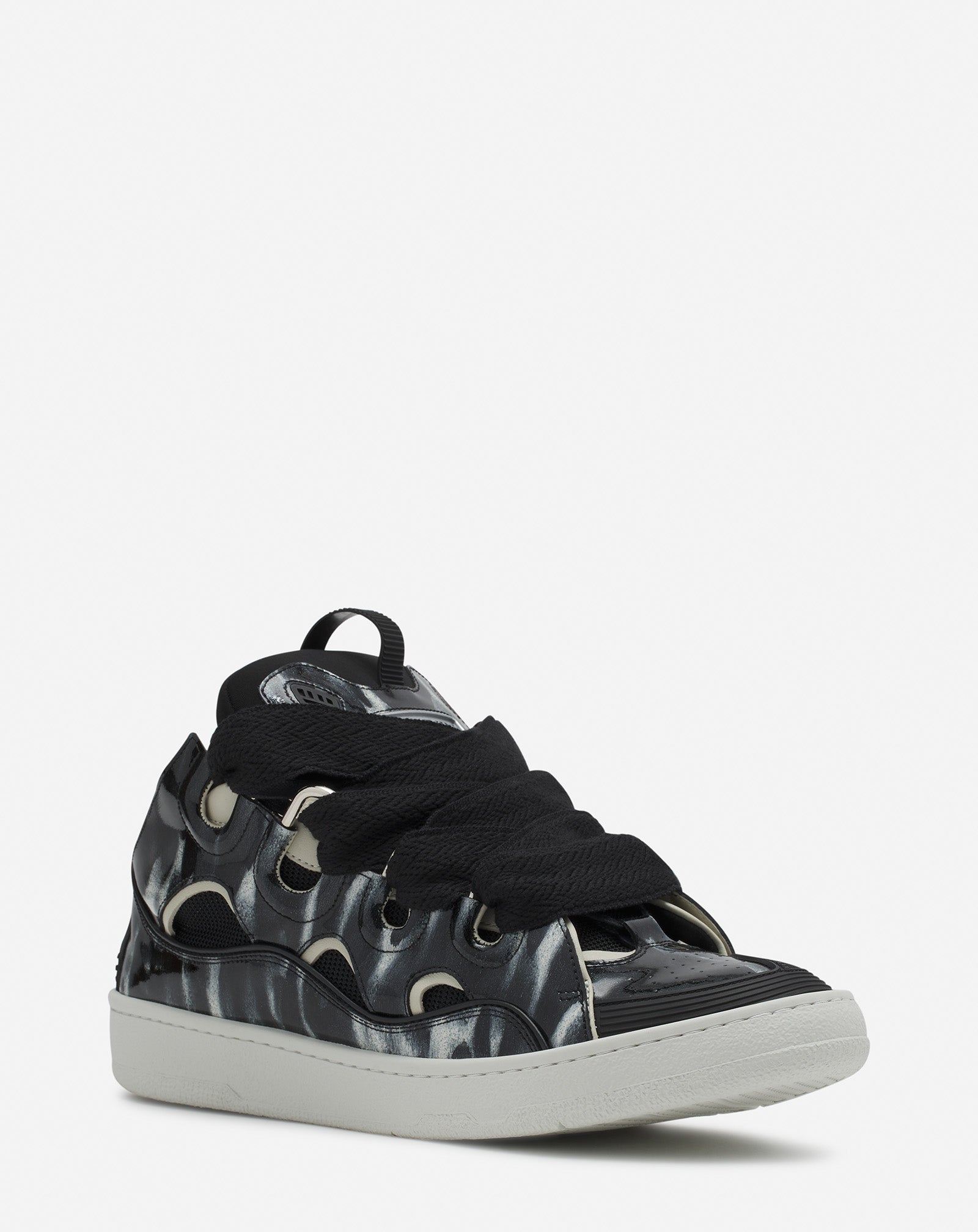 SNEAKERS CURB EN CUIR À PAILLETTES