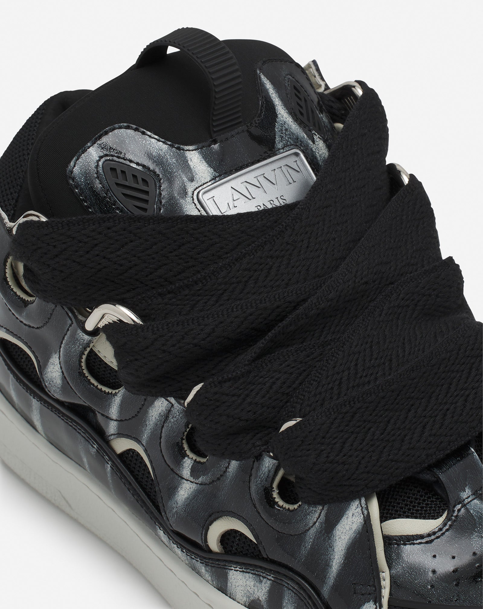 SNEAKERS CURB EN CUIR À PAILLETTES