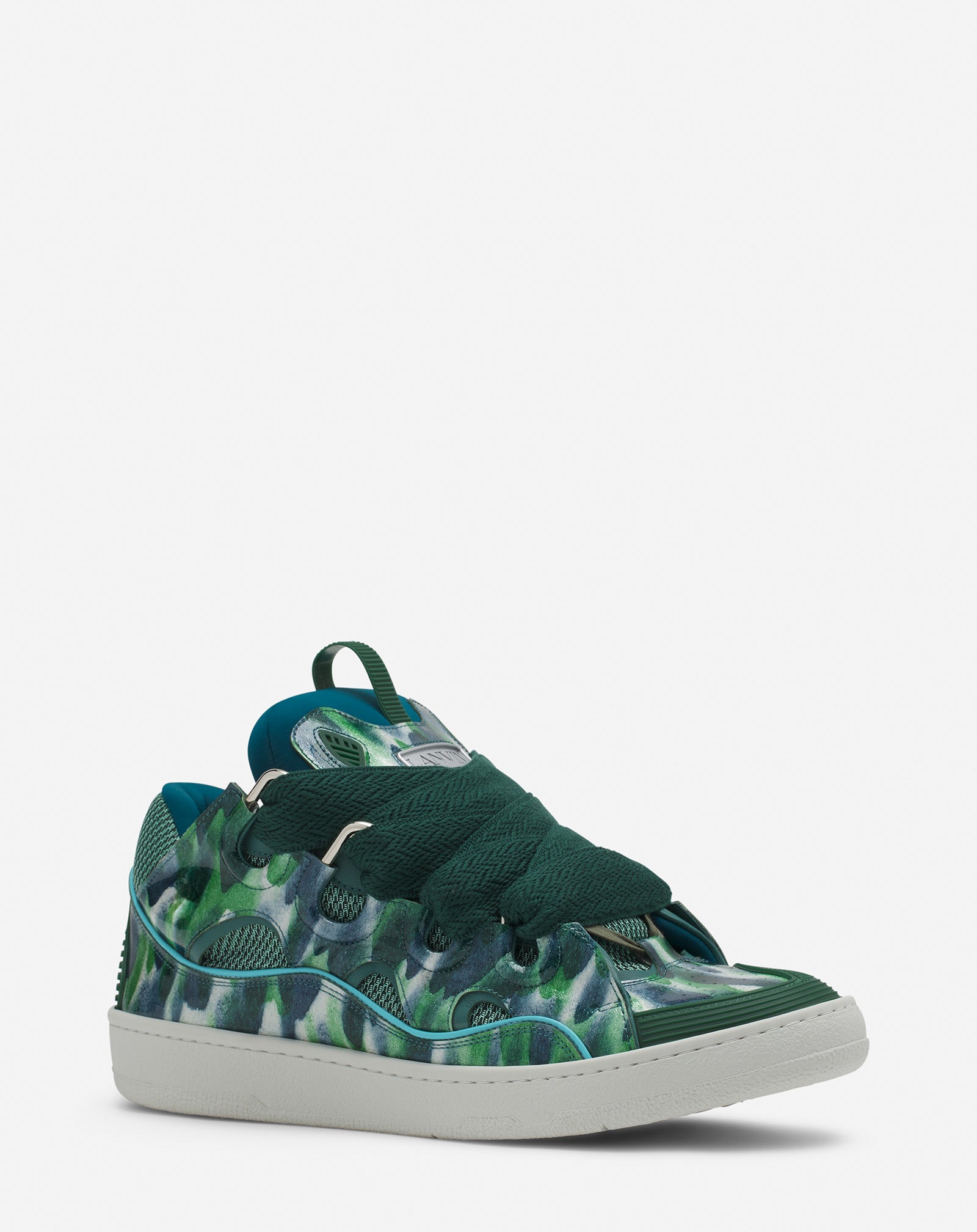 SNEAKERS CURB EN CUIR À PAILLETTES