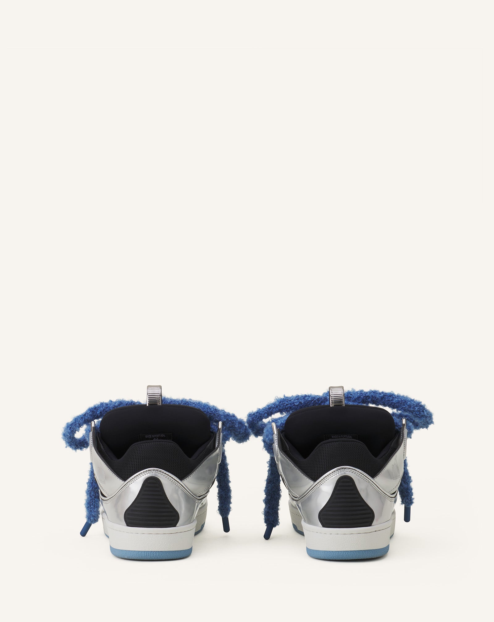 CURB SNEAKERS EN CUIR METALISÉ LACETS MAILLE