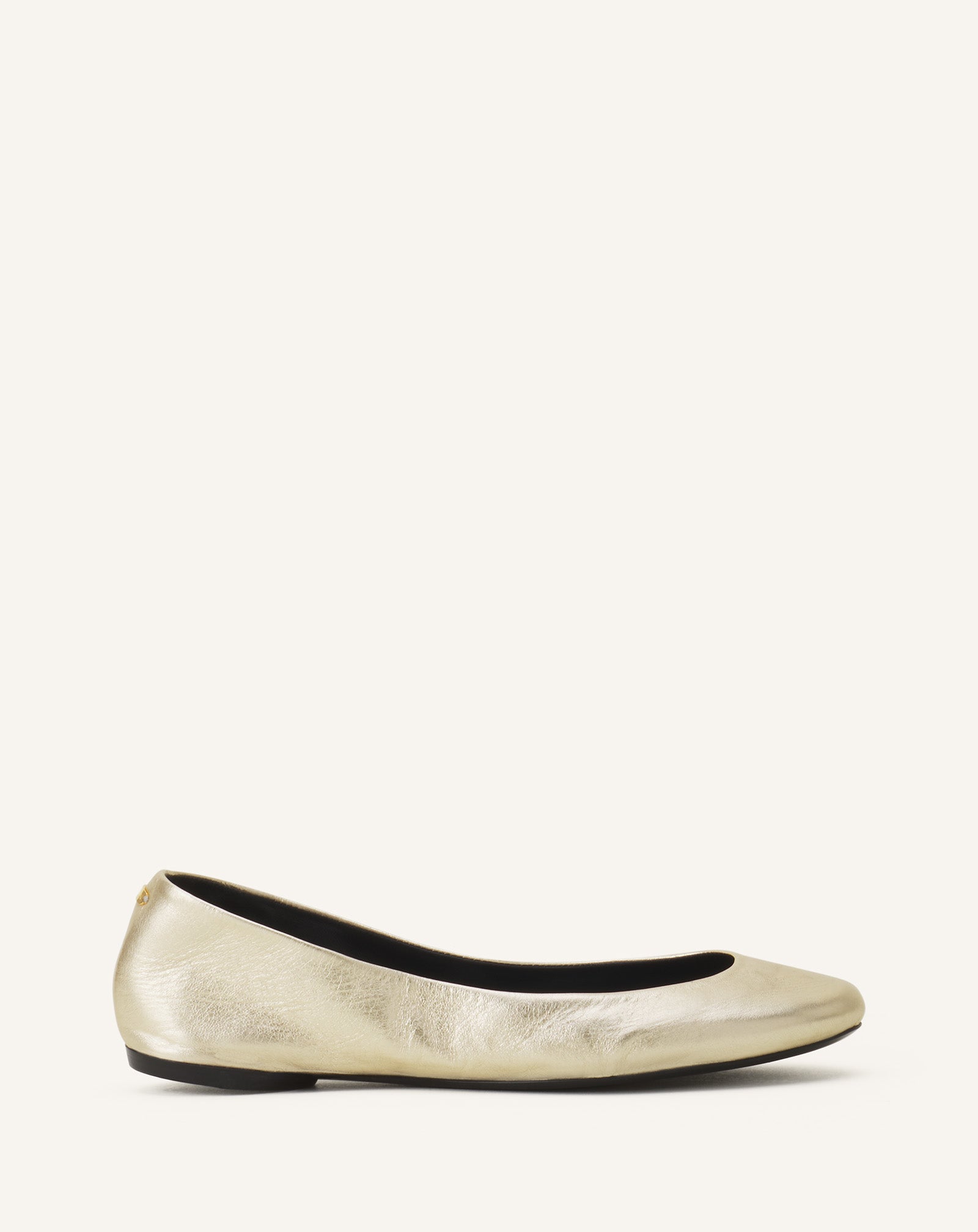 LA BALLERINE EN CUIR MÉTALLISÉ