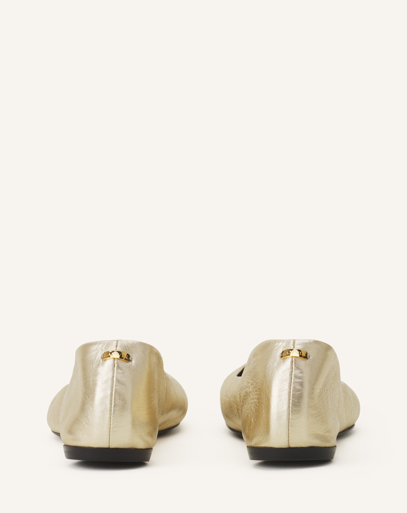 LA BALLERINE EN CUIR MÉTALLISÉ