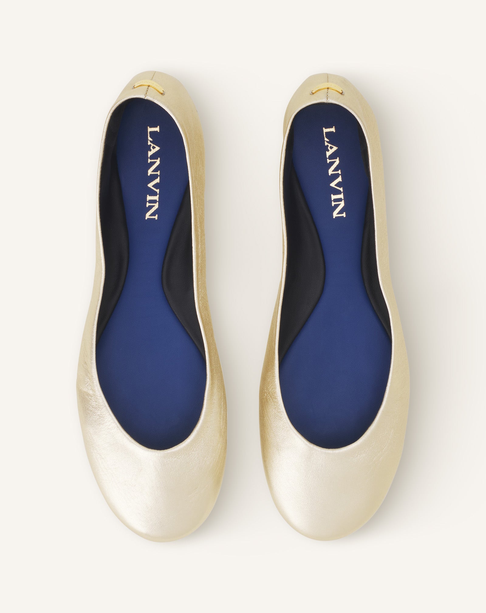 LA BALLERINE EN CUIR MÉTALLISÉ