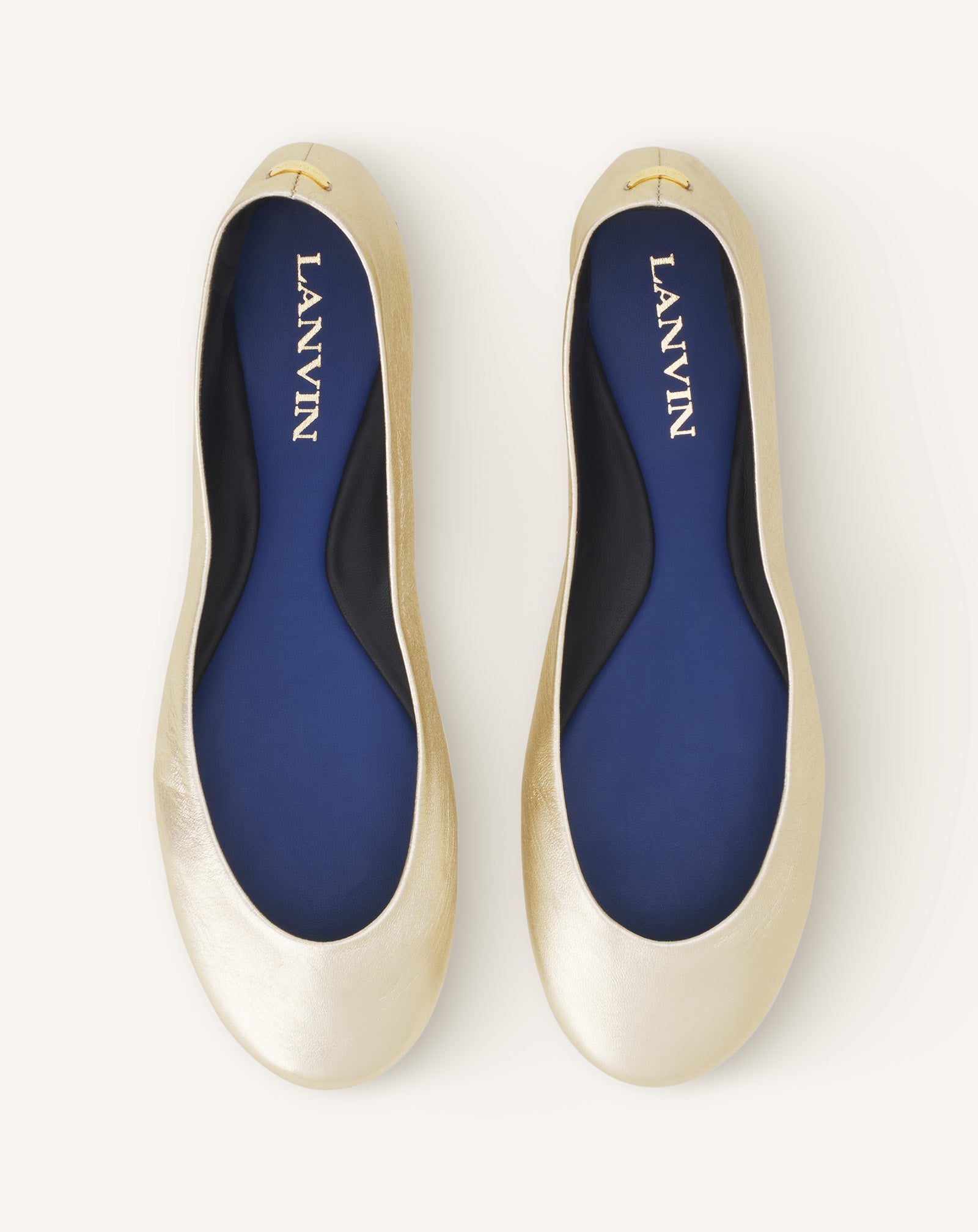 LA BALLERINE EN CUIR MÉTALLISÉ