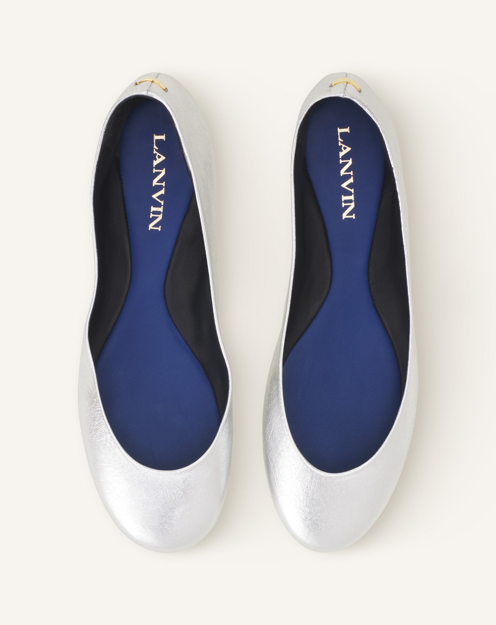 LA BALLERINE EN CUIR MÉTALLISÉ