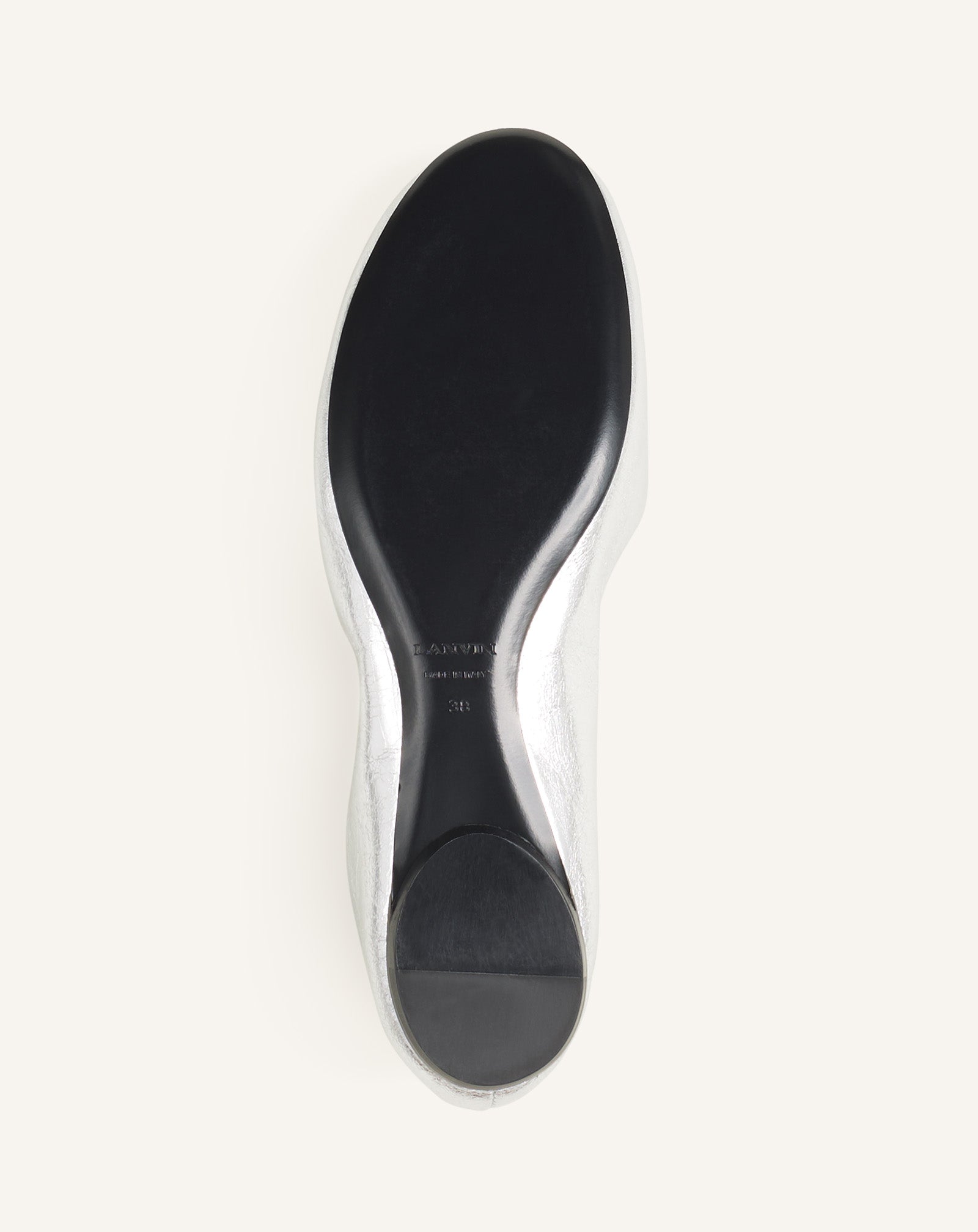 LA BALLERINE EN CUIR MÉTALLISÉ
