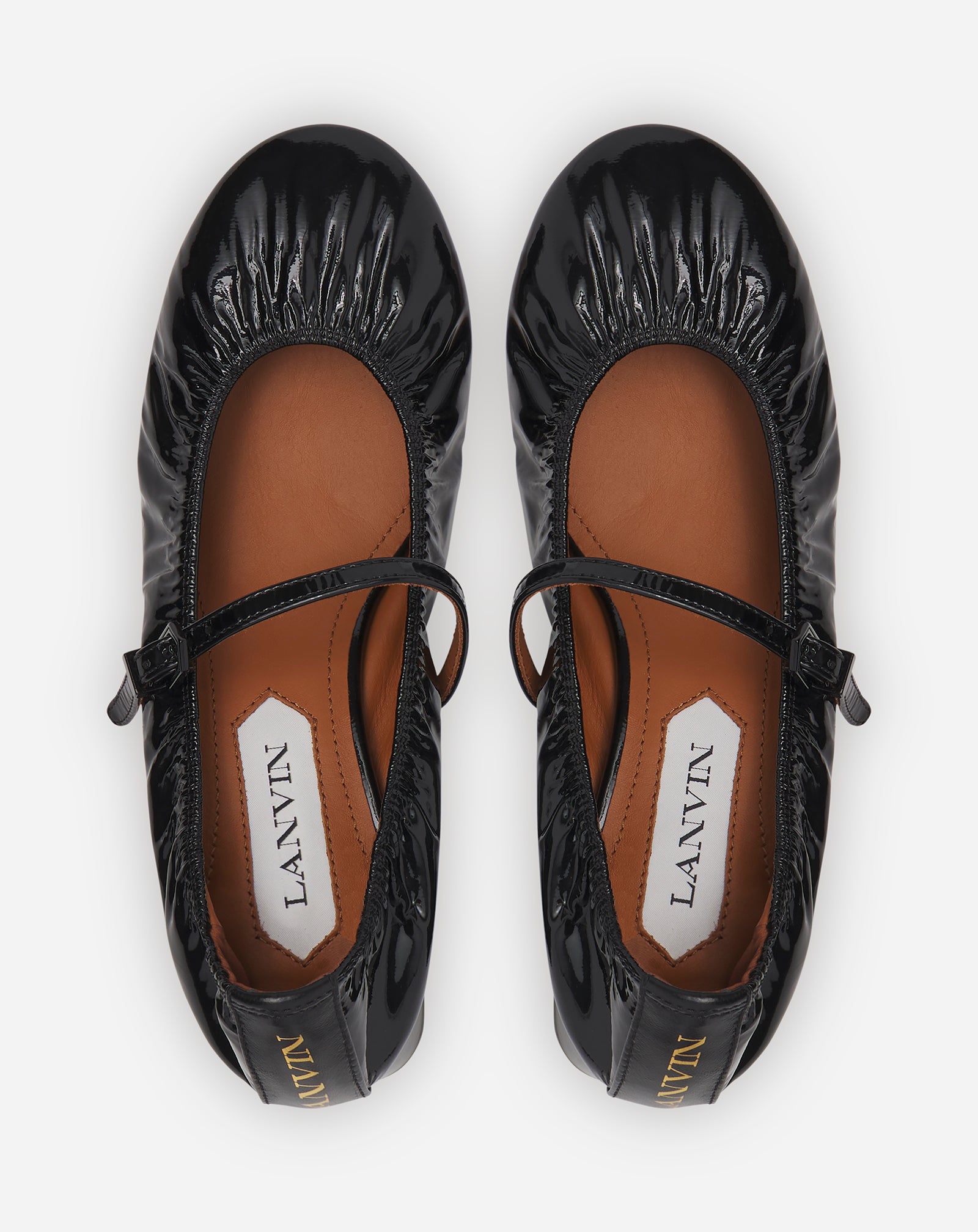 MARY JANE À TALONS EN CUIR BRILLANT