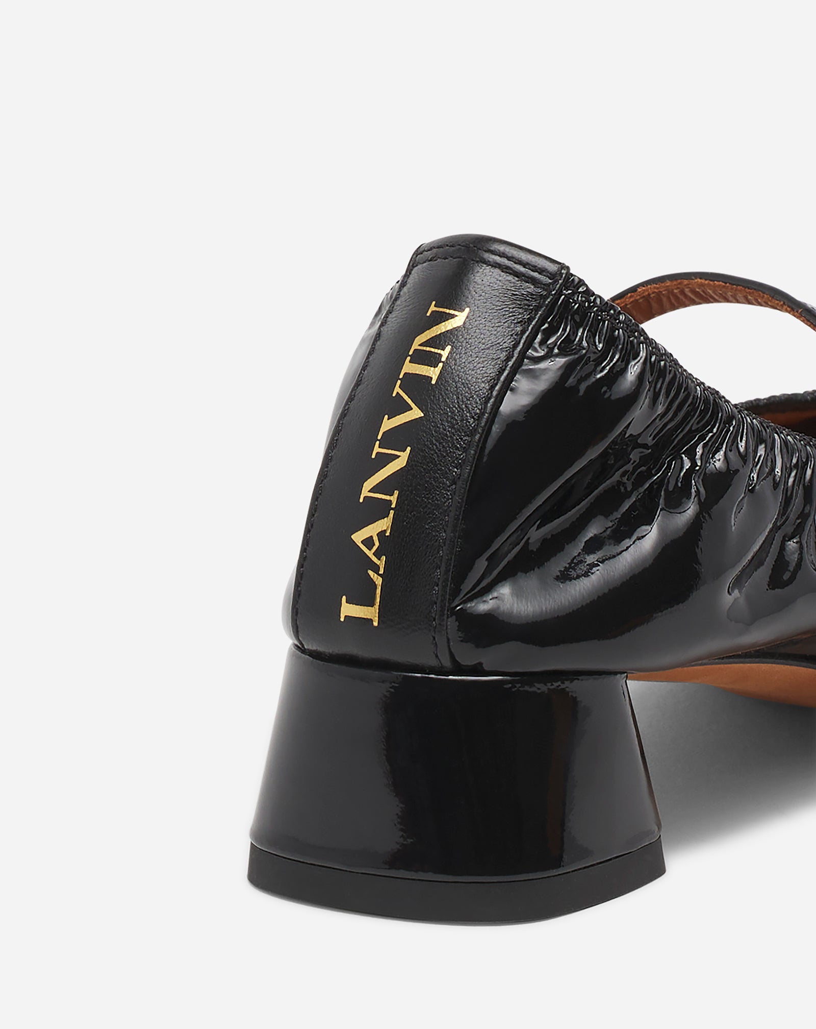 MARY JANE À TALONS EN CUIR BRILLANT