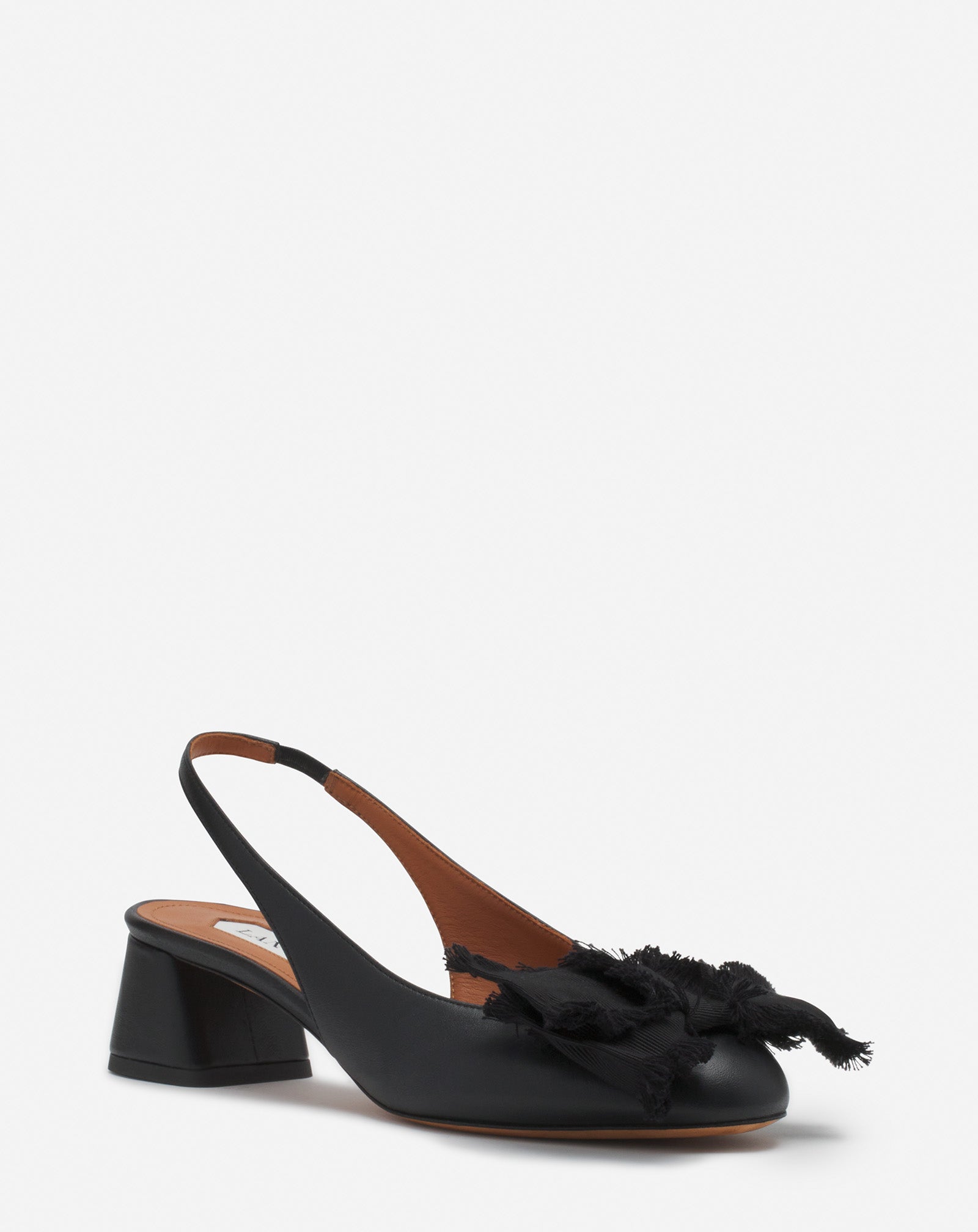 SLINGBACK À TALONS BALLERINE EN CUIR