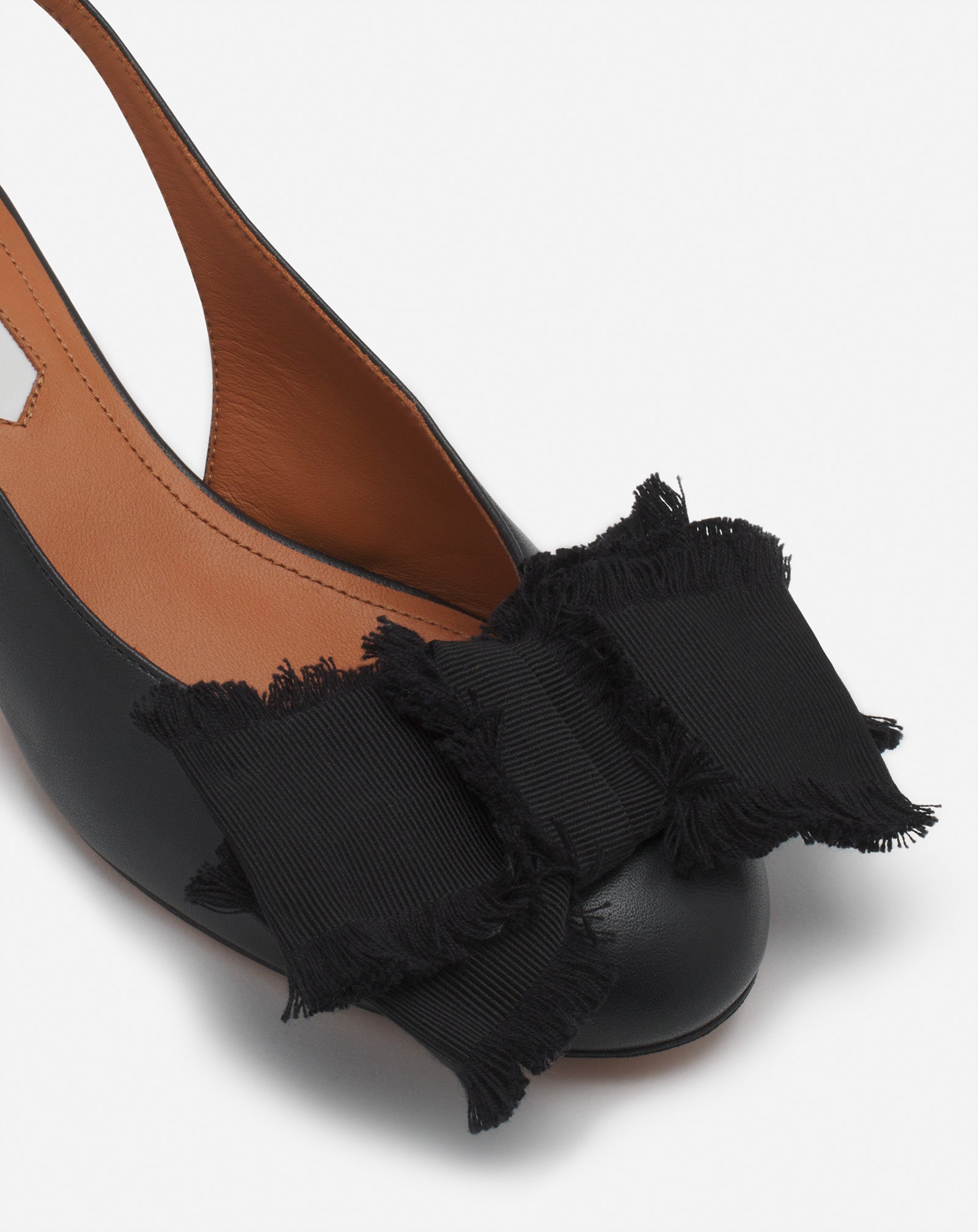 SLINGBACK À TALONS BALLERINE EN CUIR