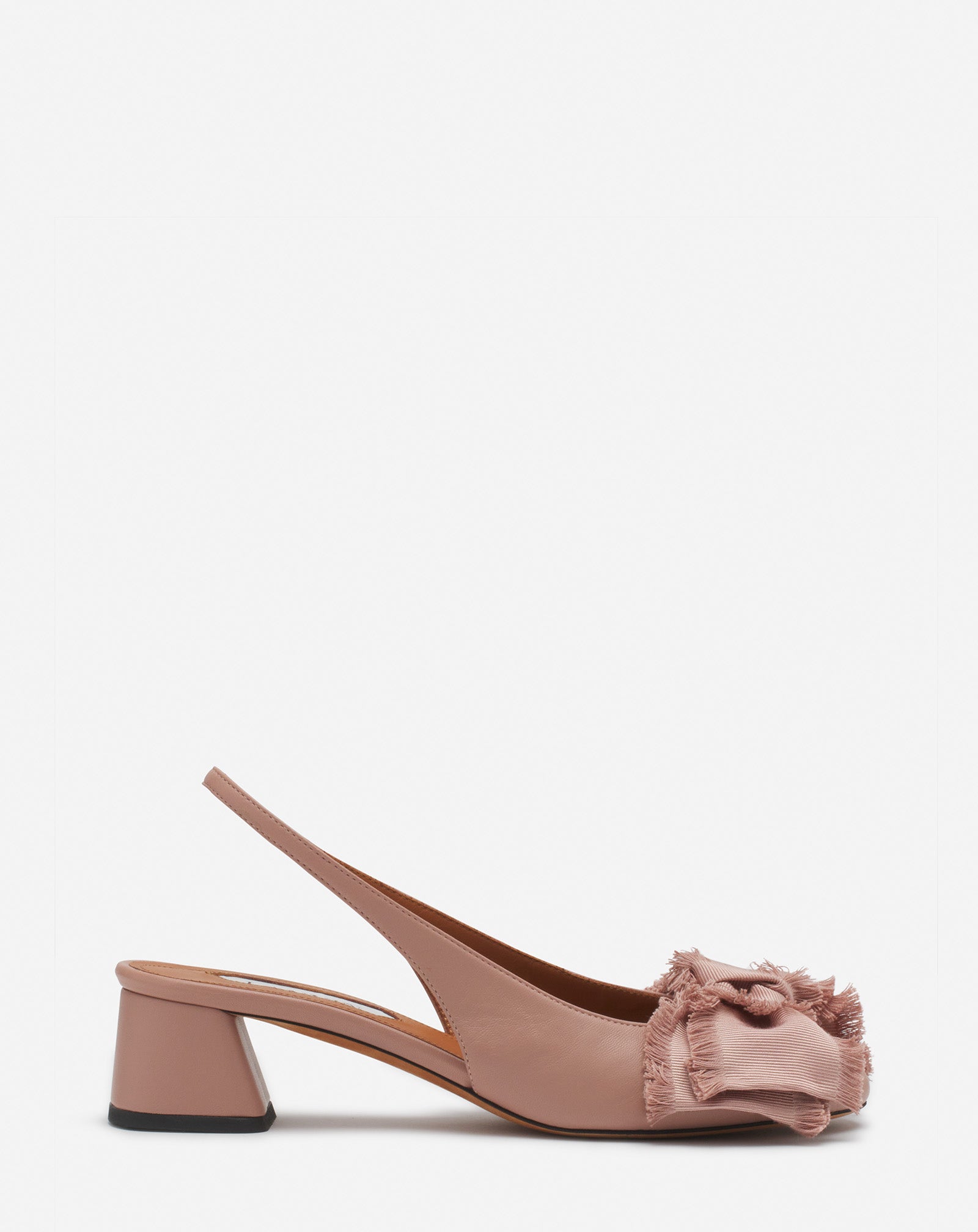 SLINGBACK À TALONS BALLERINE EN CUIR