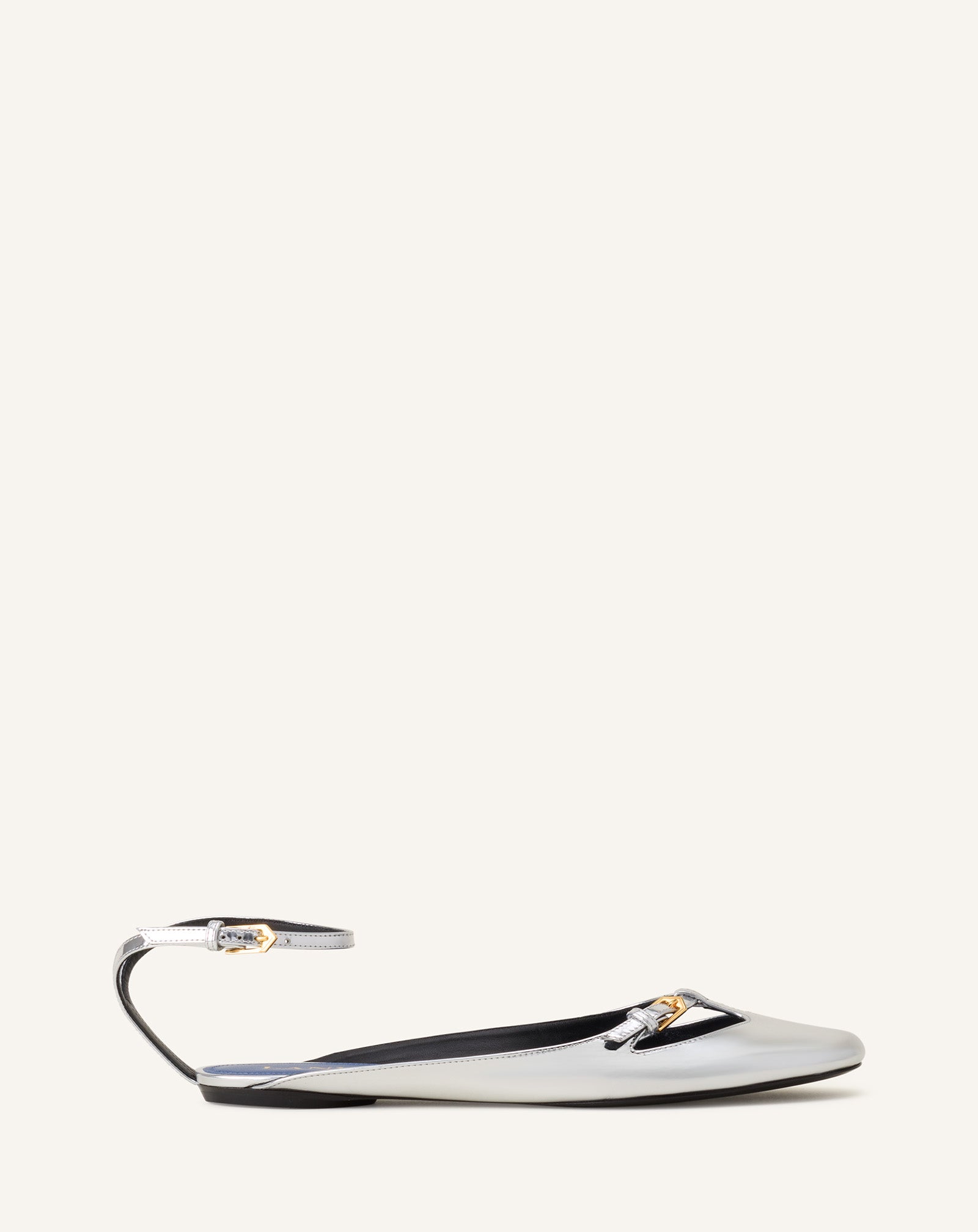 LA BALLERINE ANKLET EN CUIR MÉTALLIQUE