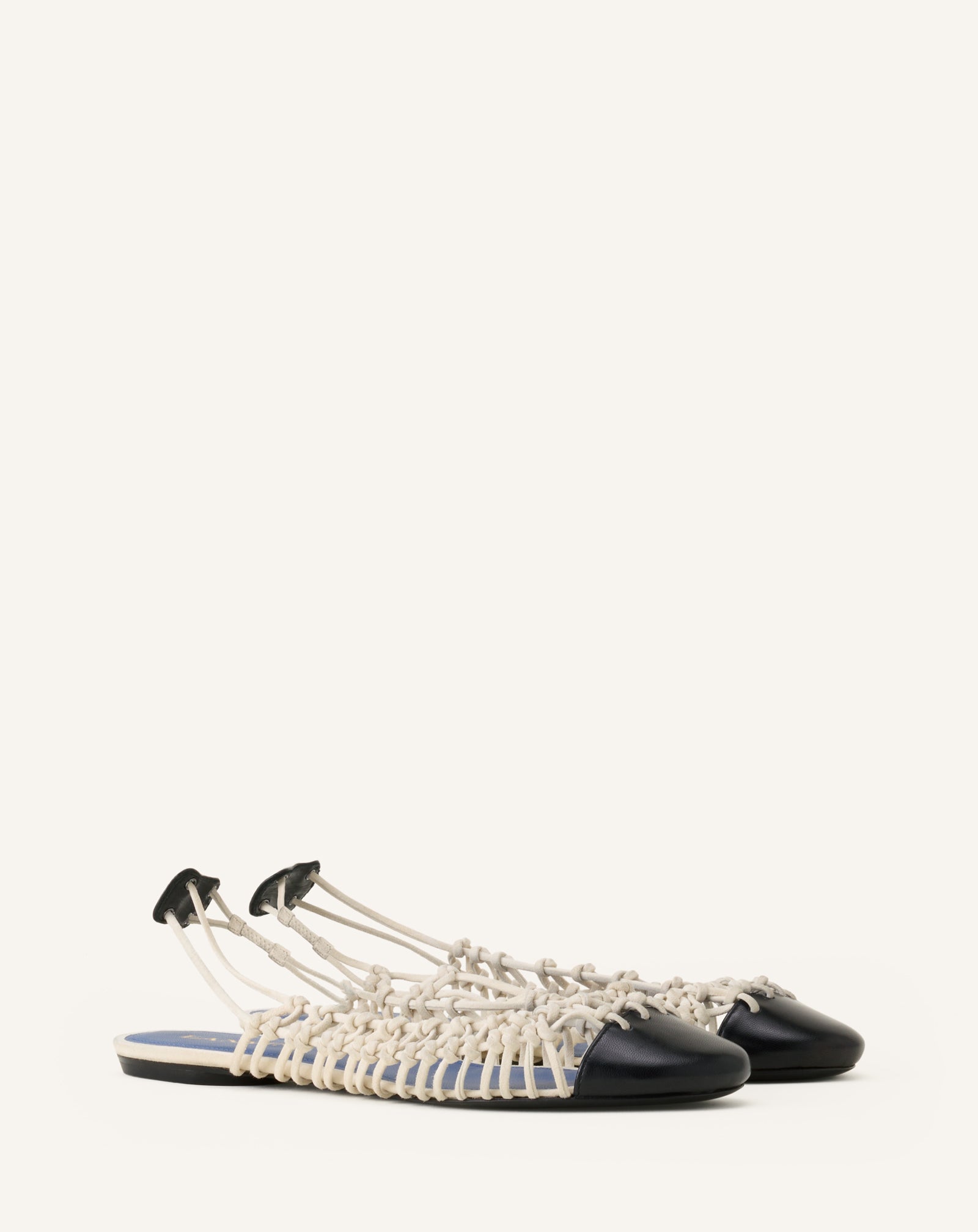 BALLERINE SLINGBACK KNITLINE EN CUIR