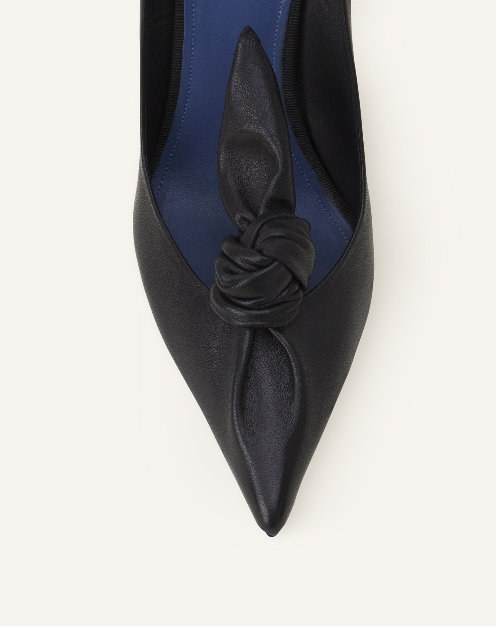 ESCARPIN MIDNIGHT STEP NOEUD EN CUIR