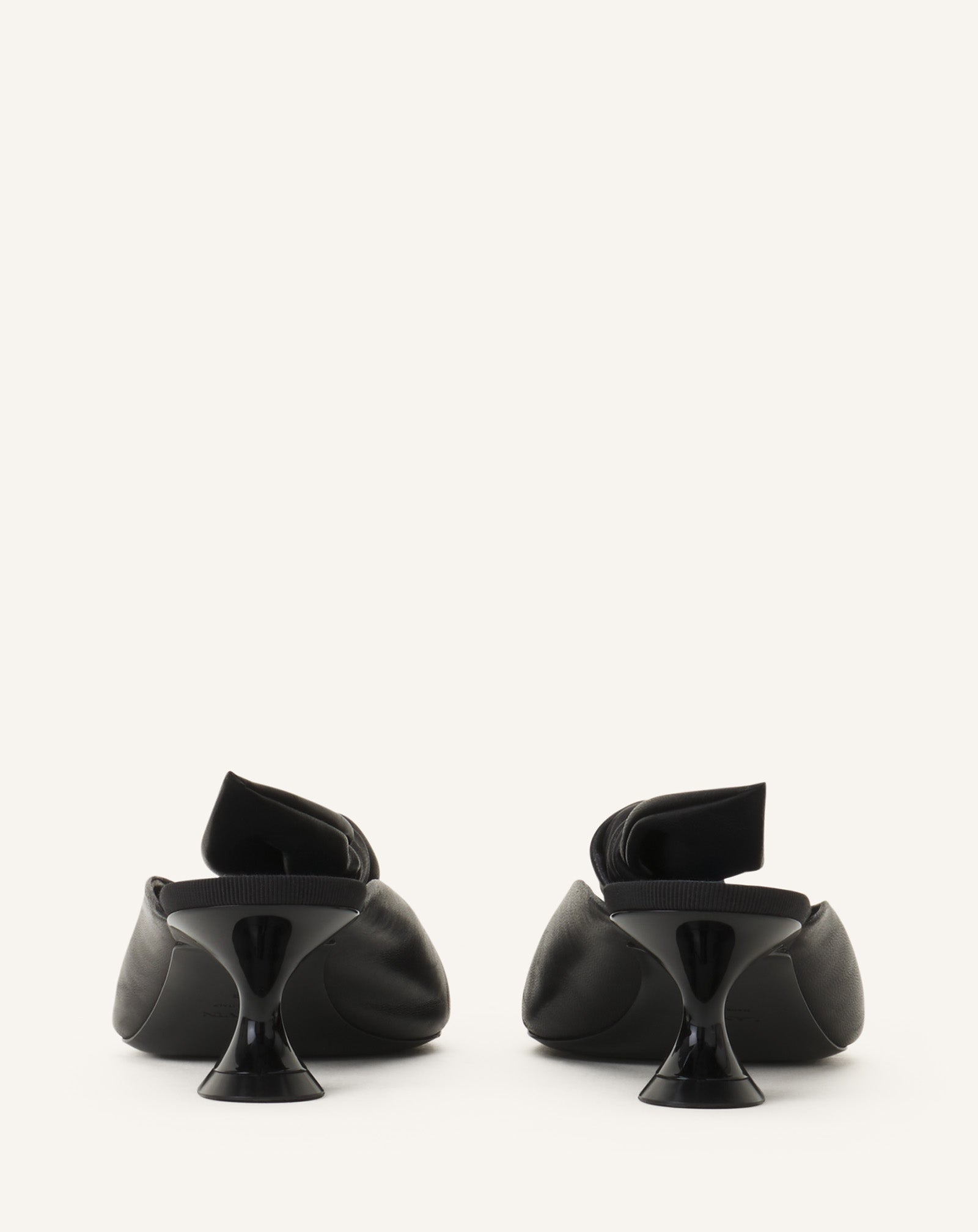 MULE À TALON MIDNIGHT STEP NOEUD EN CUIR