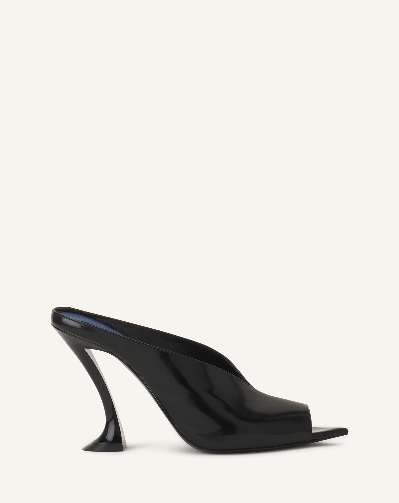 MULE MIDNIGHT STEP EN CUIR VERNI