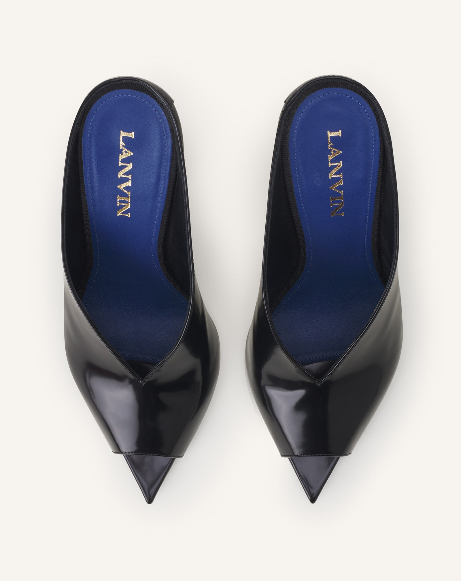 MULE MIDNIGHT STEP EN CUIR VERNI