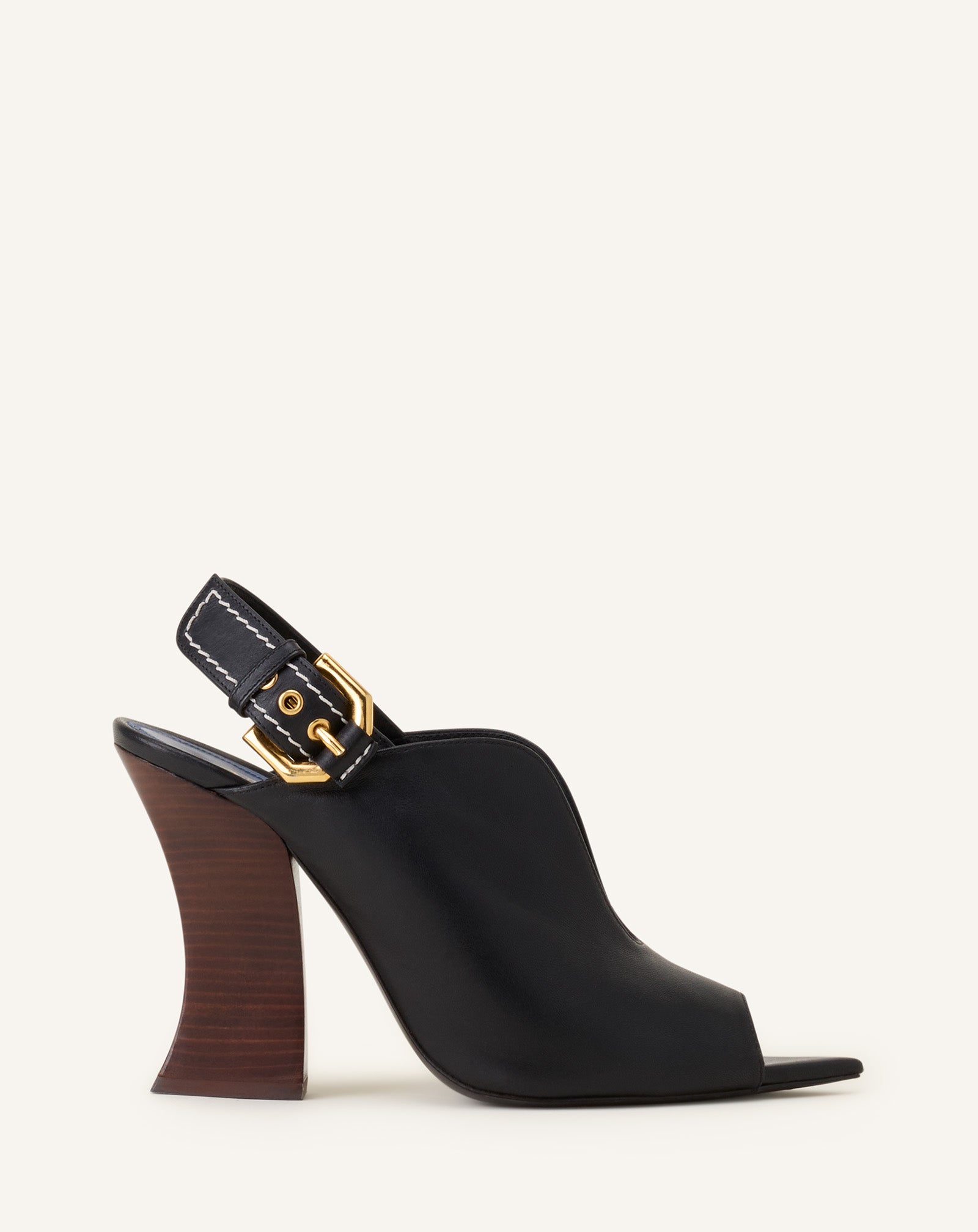 MULE A TALON BUCKLE ARCH EN CUIR