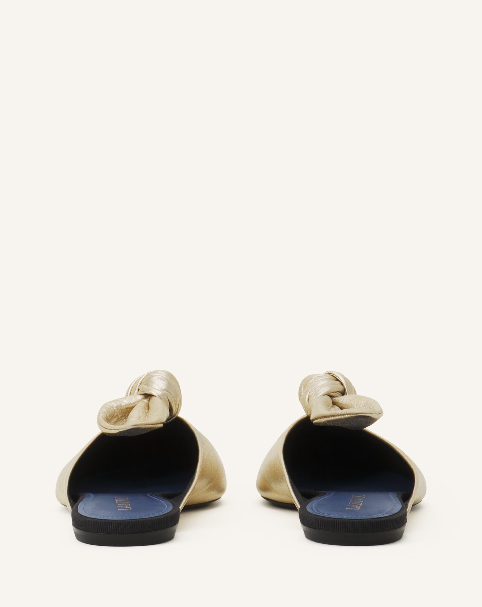 MULE MIDNIGHT STEP NOEUD EN CUIR MÉTALLISÉ