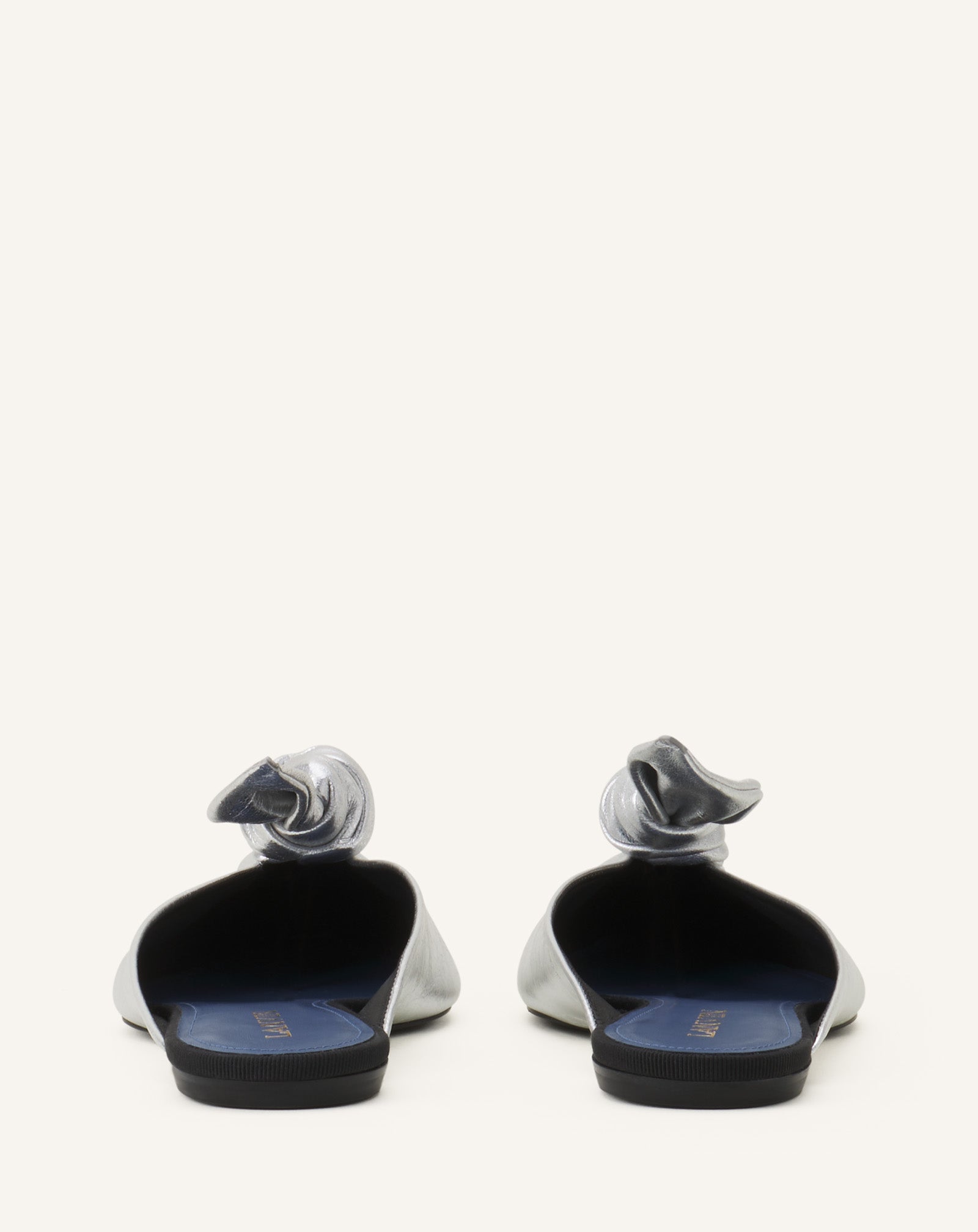 MULE MIDNIGHT STEP NOEUD EN CUIR MÉTALLISÉ
