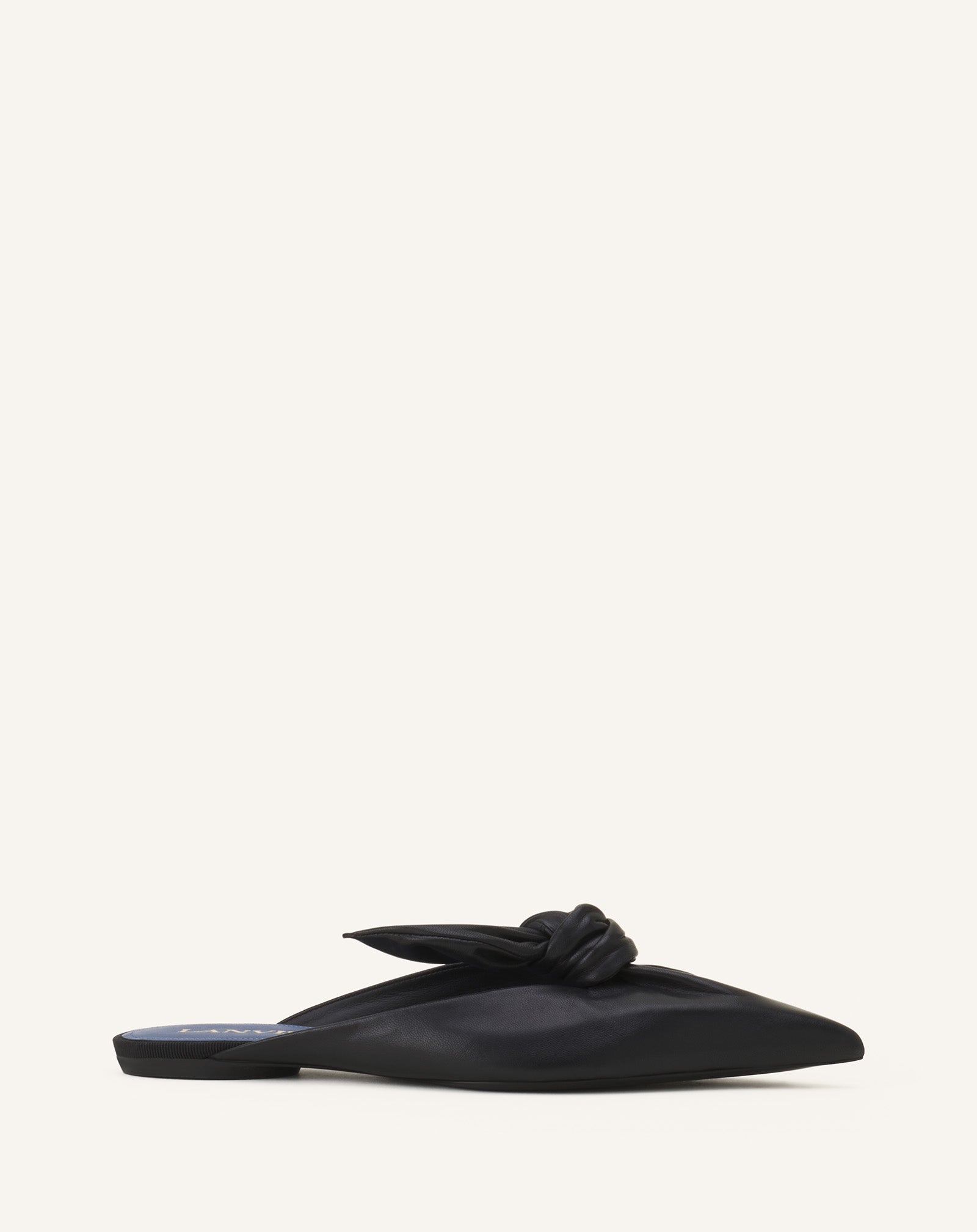 MULE MIDNIGHT STEP NOEUD EN CUIR NOIR