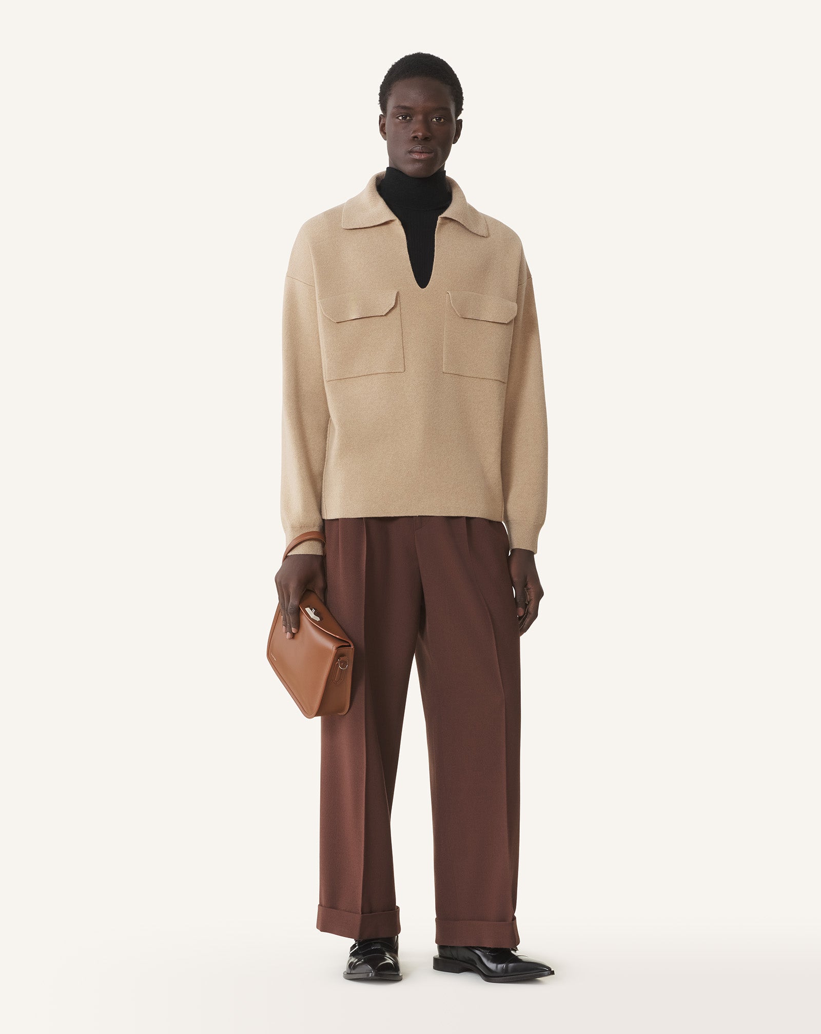 SAC POCHETTE COMPAGNON EN CUIR