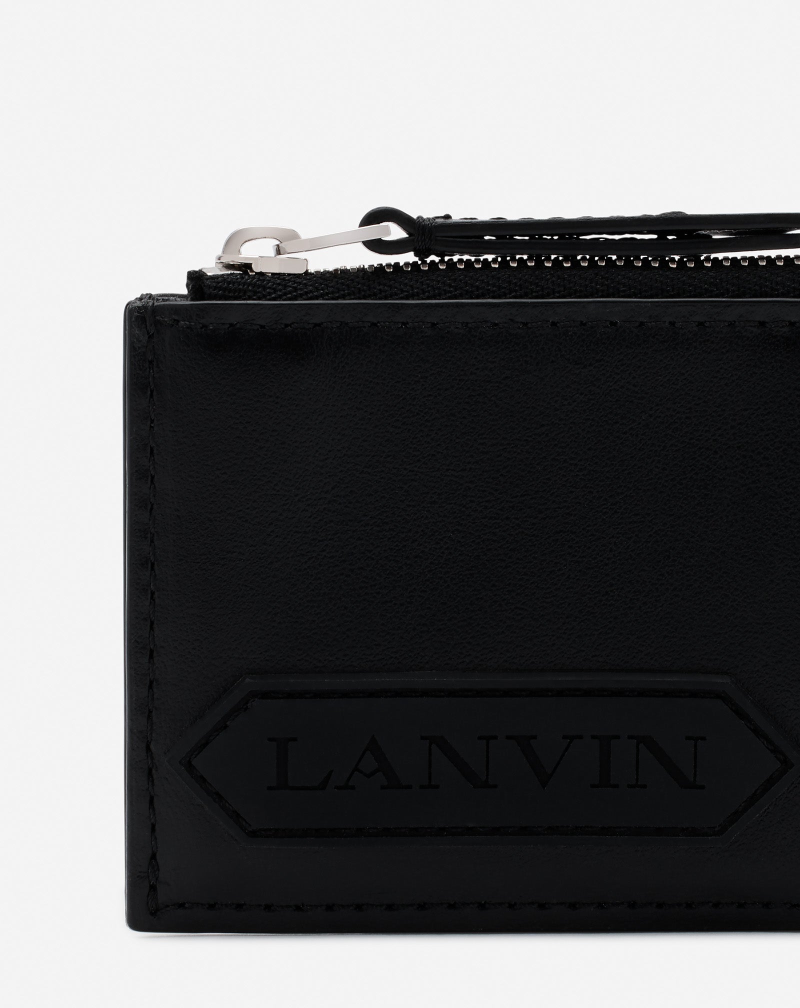 PORTE-CARTES LANVIN SIGNATURE EN CUIR